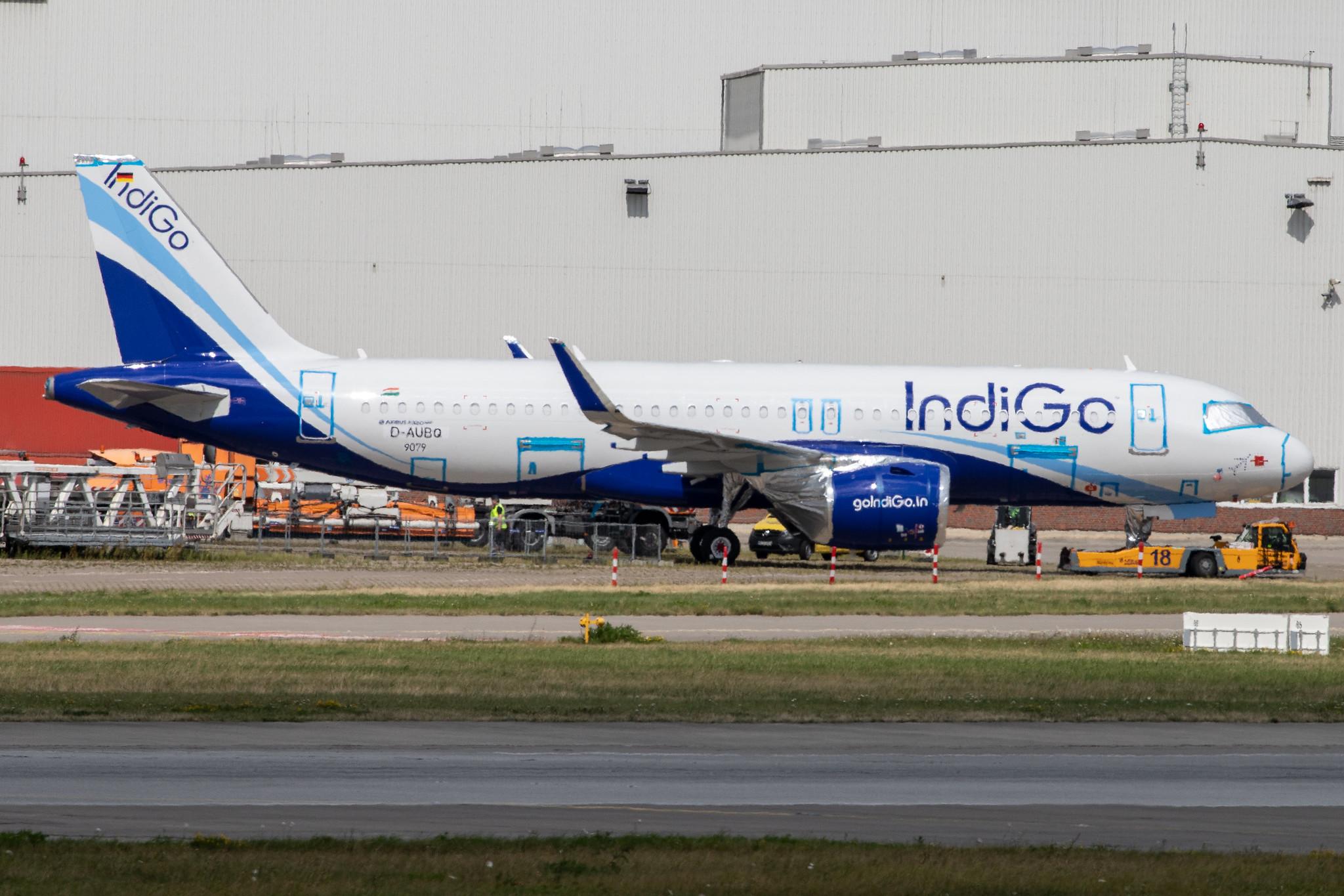 Flugplatz Hamburg-Finkenwerder: Airbus (/ AIB) |  Airbus Airbus A320-271N A20N | D-AUBQ | MSN 9079 (IndiGo, VT-)
