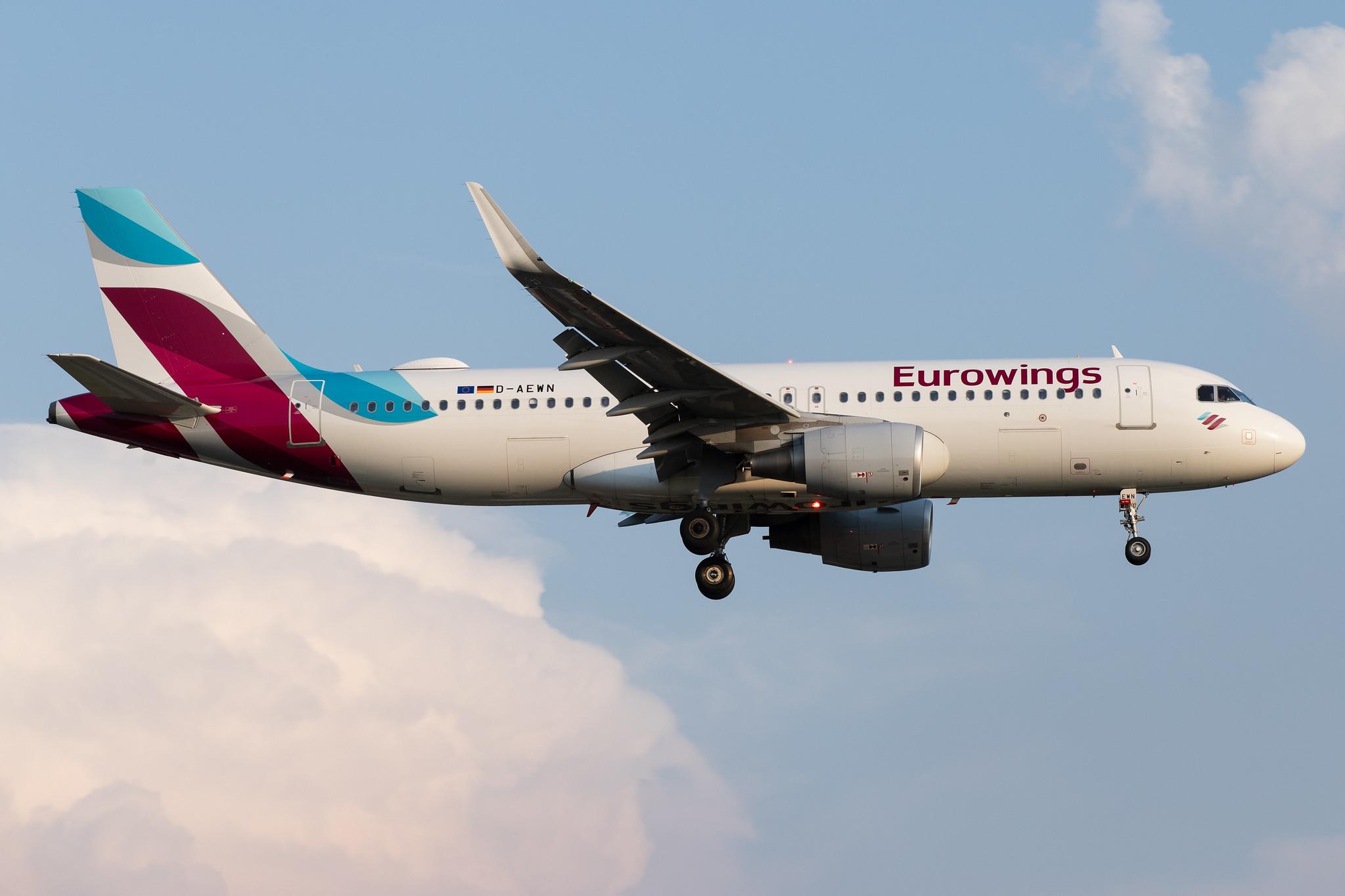 Hamburg Airport: Eurowings (EW / EWG) |  Airbus A320-214 A320 | D-AEWN | MSN 7393