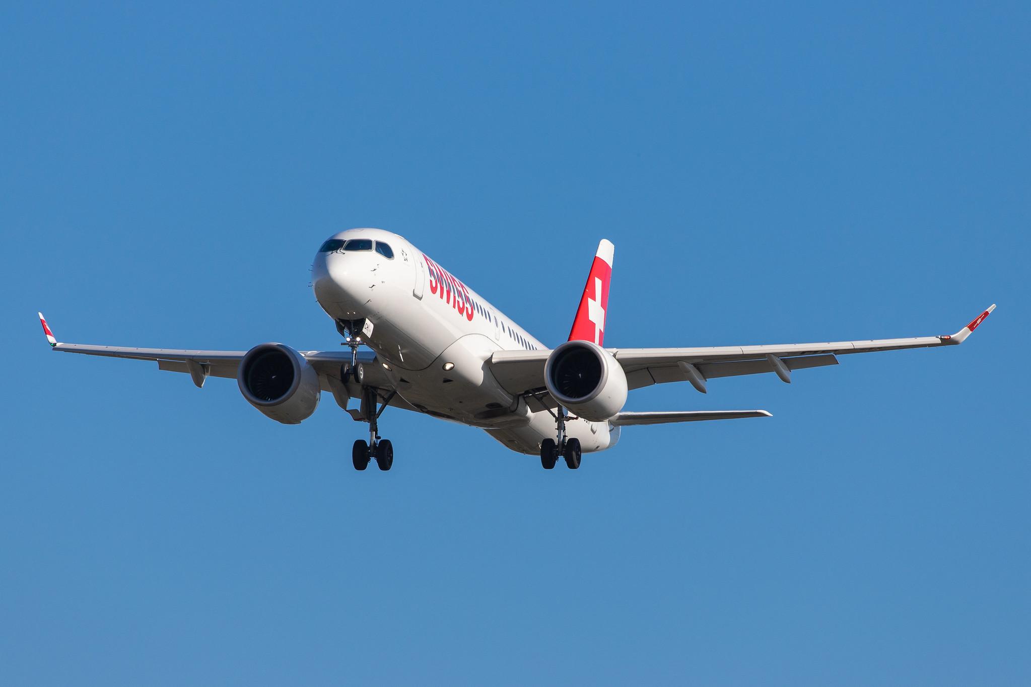 Frankfurt Airport: Swiss (LX / SWR) |  Airbus A220-300 BCS3 | HB-JCH | MSN 55021