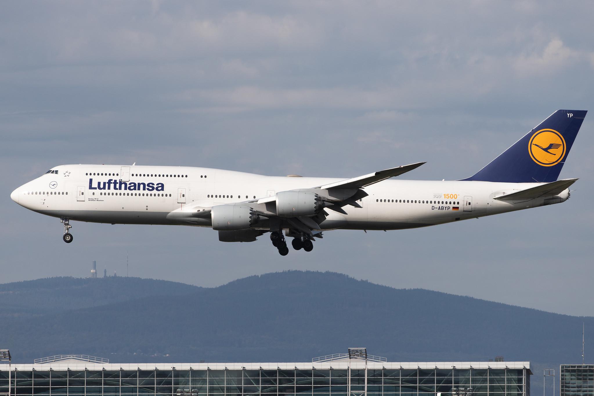 Frankfurt Airport: Lufthansa (LH / DLH) |  Boeing 747-830 B748 | D-ABYP | MSN 37839