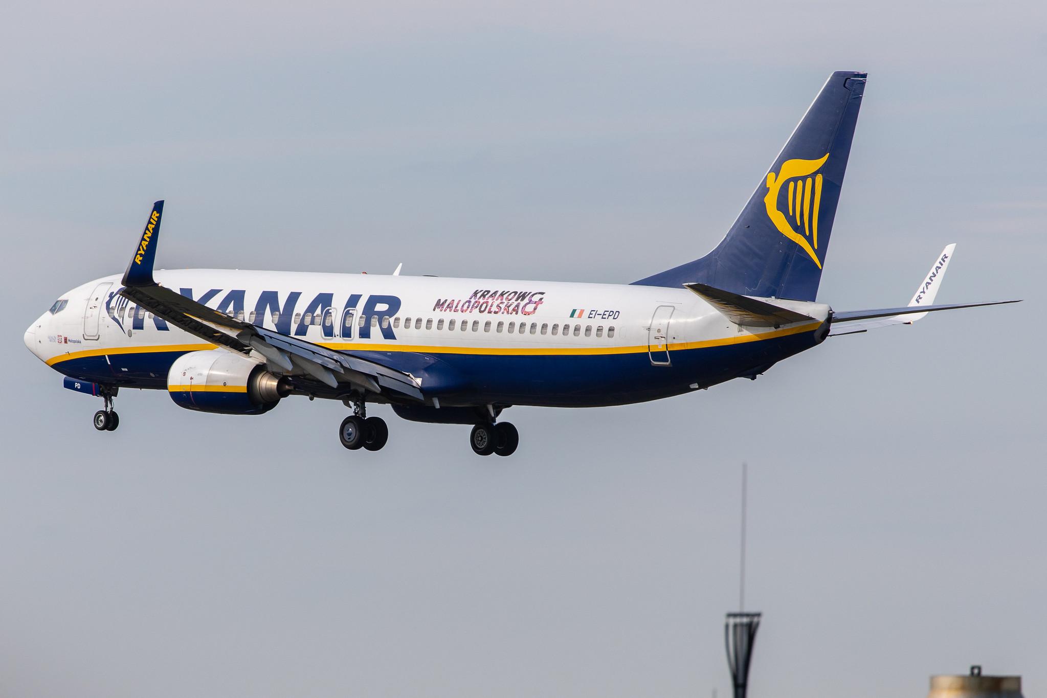 Frankfurt Airport: Ryanair (FR / RYR) |  Boeing 737-8AS B738 | Ei-EPD | MSN 40310