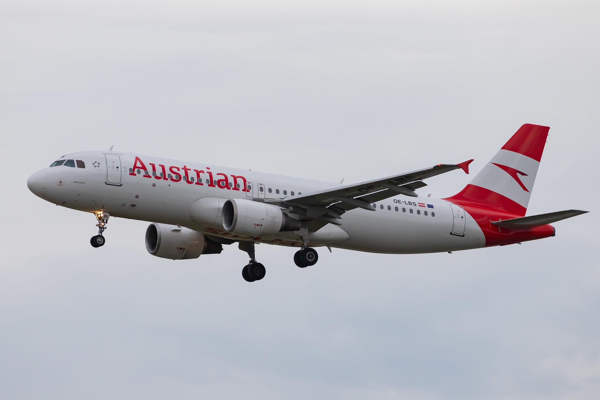 Frankfurt Airport: Austrian Airlines (OS / AUA) |  Airbus A320-214 A320 | OE-LBS | MSN 1189