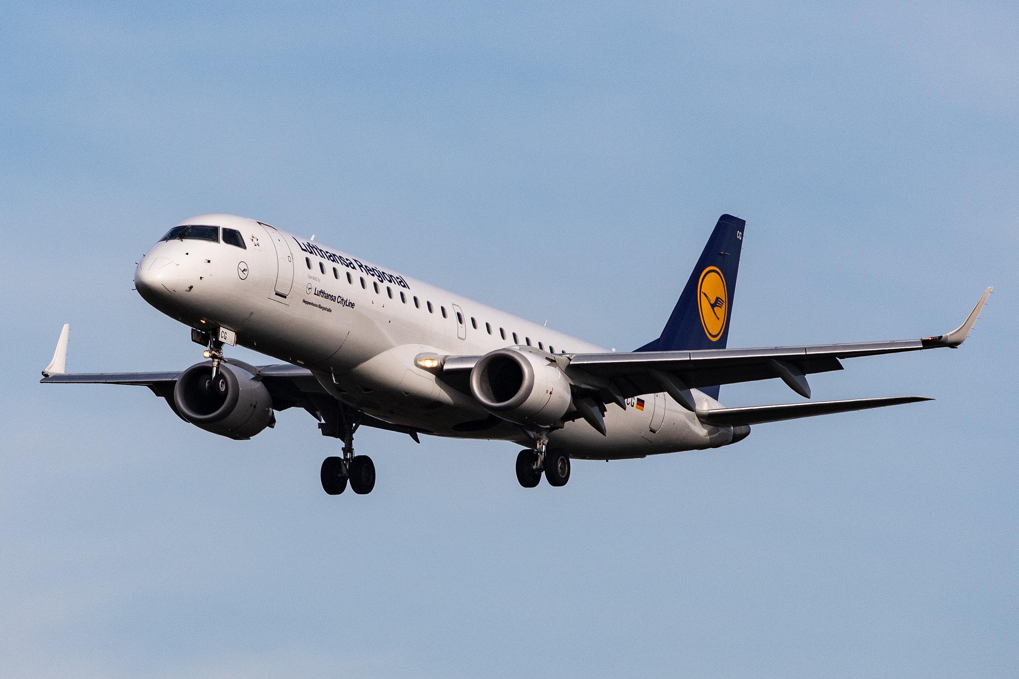 Frankfurt Airport: Lufthansa (LH / DLH) | Operator: Lufthansa CityLine |  Embraer ERJ-190LR E190 | D-AECG | MSN 19000368