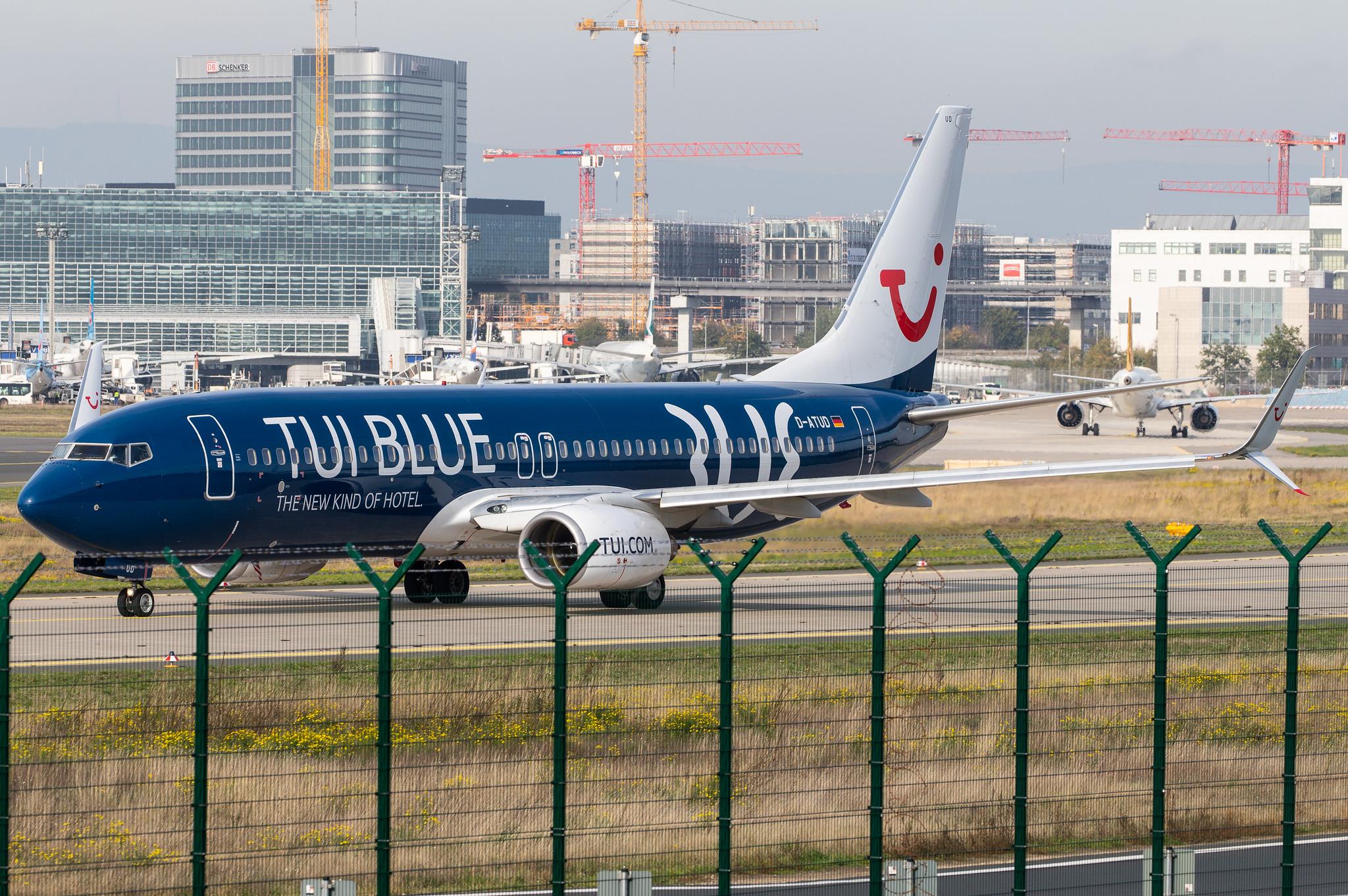 Frankfurt Airport: TUI (X3 / TUI) |  Livery: TUI BLUE Livery | Operator: TUI fly |  Boeing 737-8K5 B738 | D-ATUD | MSN 34685