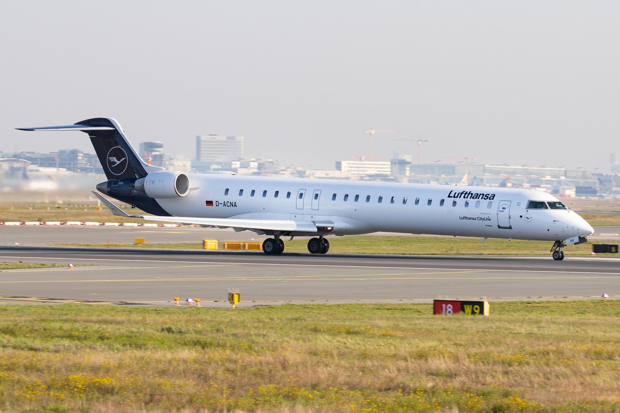 Frankfurt Airport: Lufthansa (LH / DLH) | Operator: Lufthansa CityLine |  Bombardier CRJ-900LR CRJ9 | D-ACNA | MSN 15229