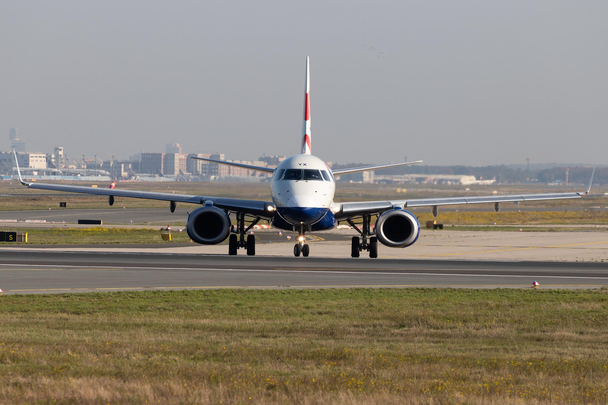 Frankfurt Airport: British Airways (BA / BAW) | Operator: BA CityFlyer |  Embraer ERJ-190SR E190 | G-LCYX | MSN 19000178