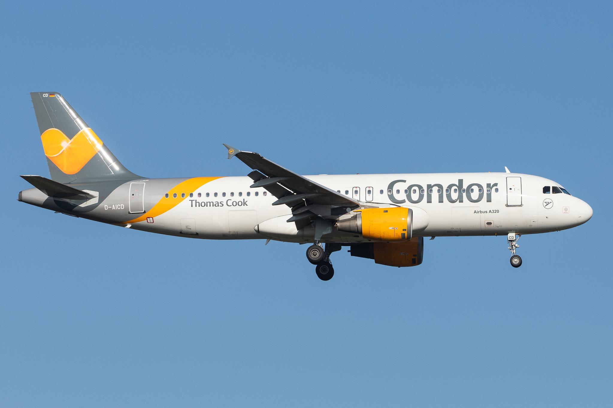 Frankfurt Airport: Condor (DE / CFG) |  Airbus A320-212 A320 | D-AICD | MSN 0884