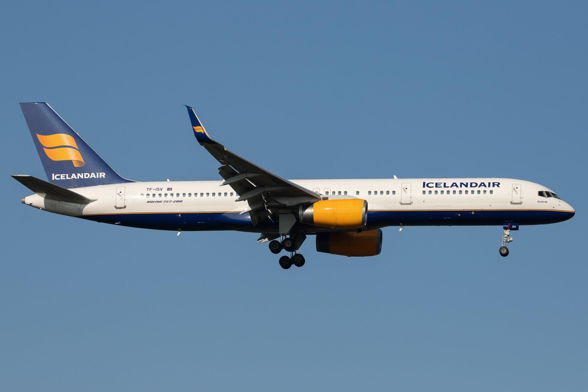 Frankfurt Airport: Icelandair (FI / ICE) |  Boeing 757-256 B752 | TF-ISV | MSN 26247