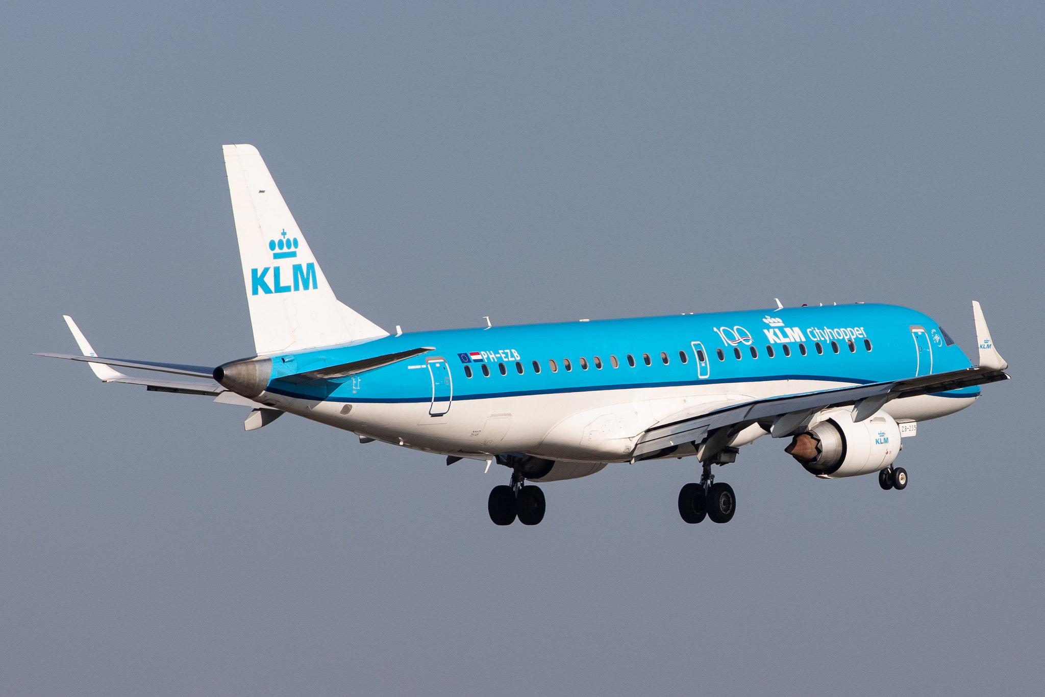 Frankfurt Airport: KLM (KL / KLM) | Operator: KLM Cityhopper |  Embraer ERJ-190STD E190 | PH-EZB | MSN 19000235