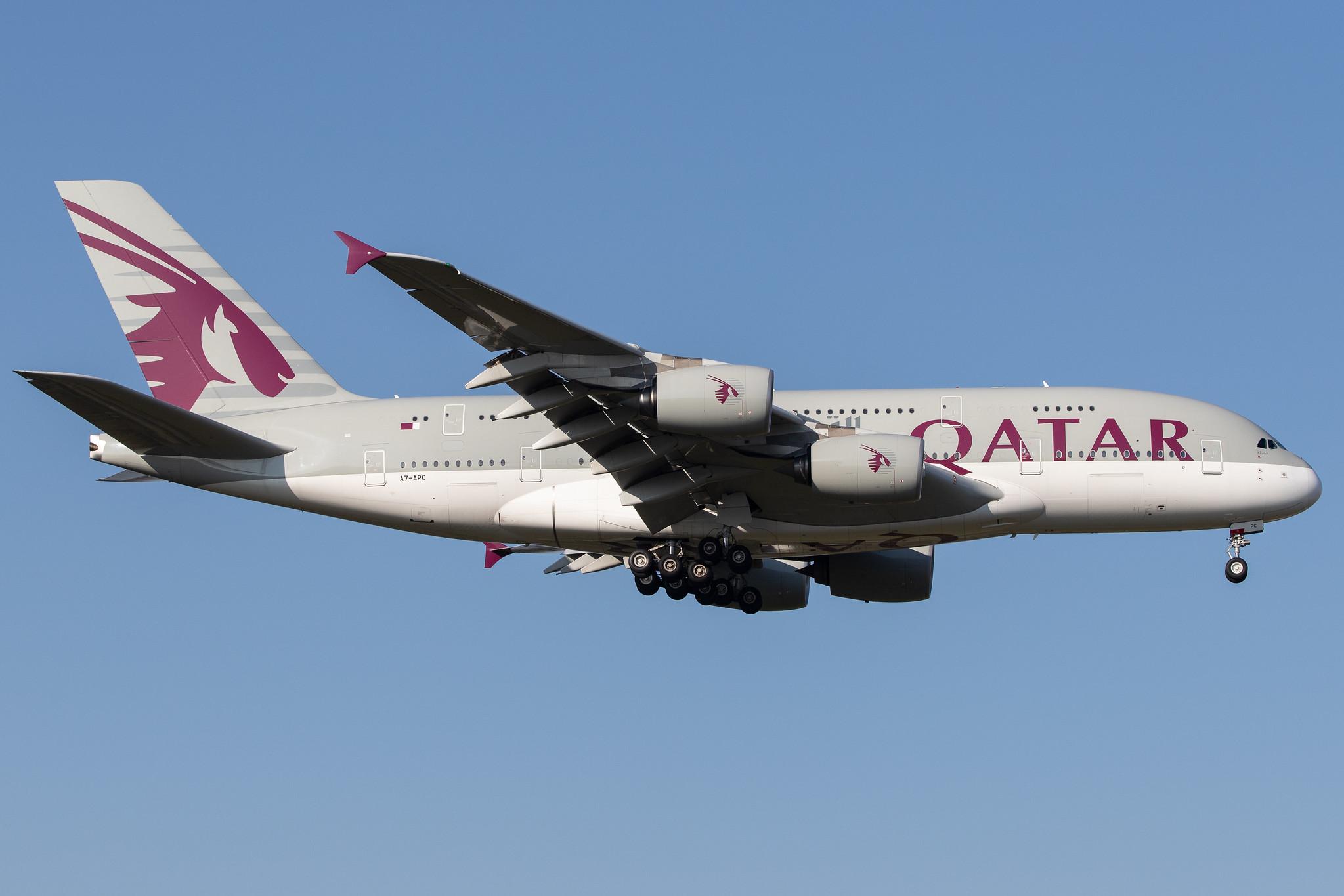 Frankfurt Airport: Qatar Airways (QR / QTR) |  Airbus A380-861 A388 | A7-APC | MSN 145
