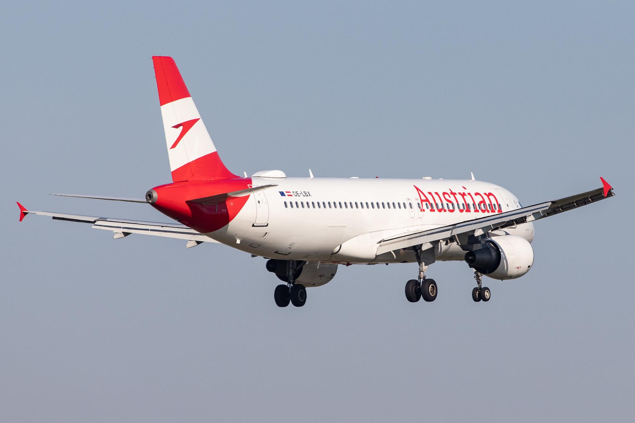 Frankfurt Airport: Austrian Airlines (OS / AUA) |  Airbus A320-214 A320 | OE-LBX | MSN 1735