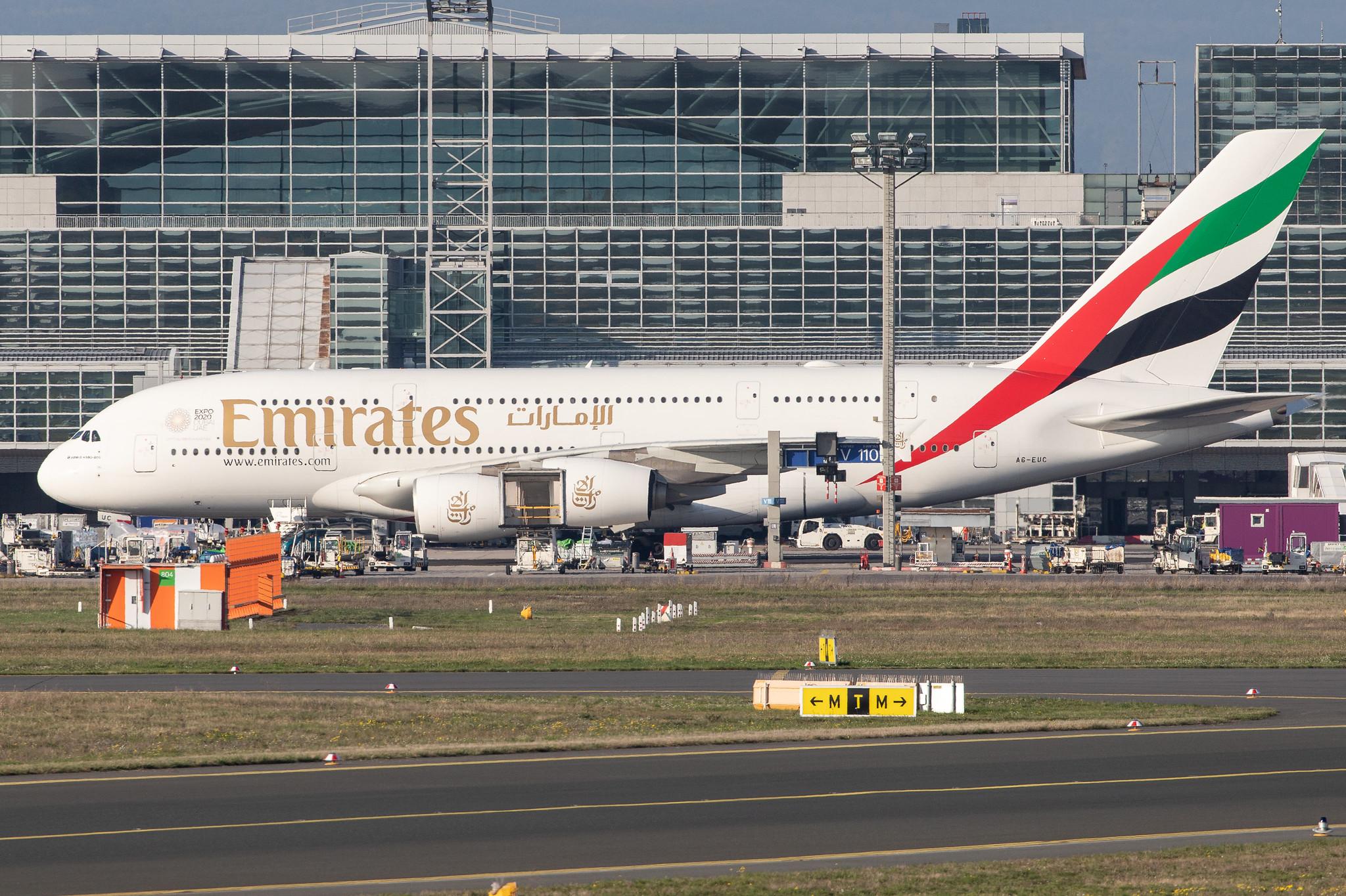 Frankfurt Airport: Emirates (EK / UAE) |  Airbus A380-861 A388 | A6-EUC | MSN 214