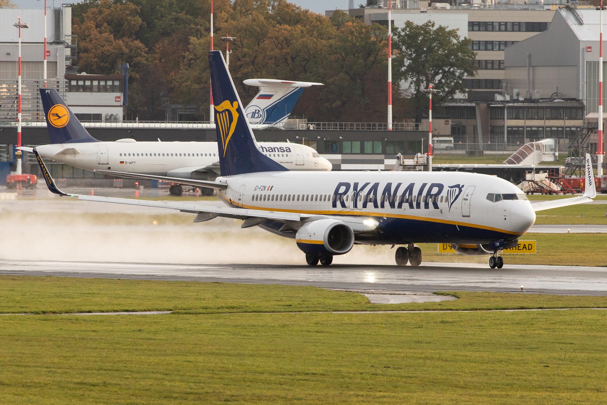 Hamburg Airport: Ryanair (FR / RYR) |  Boeing 737-8AS B738 | EI-FZN | MSN 44786