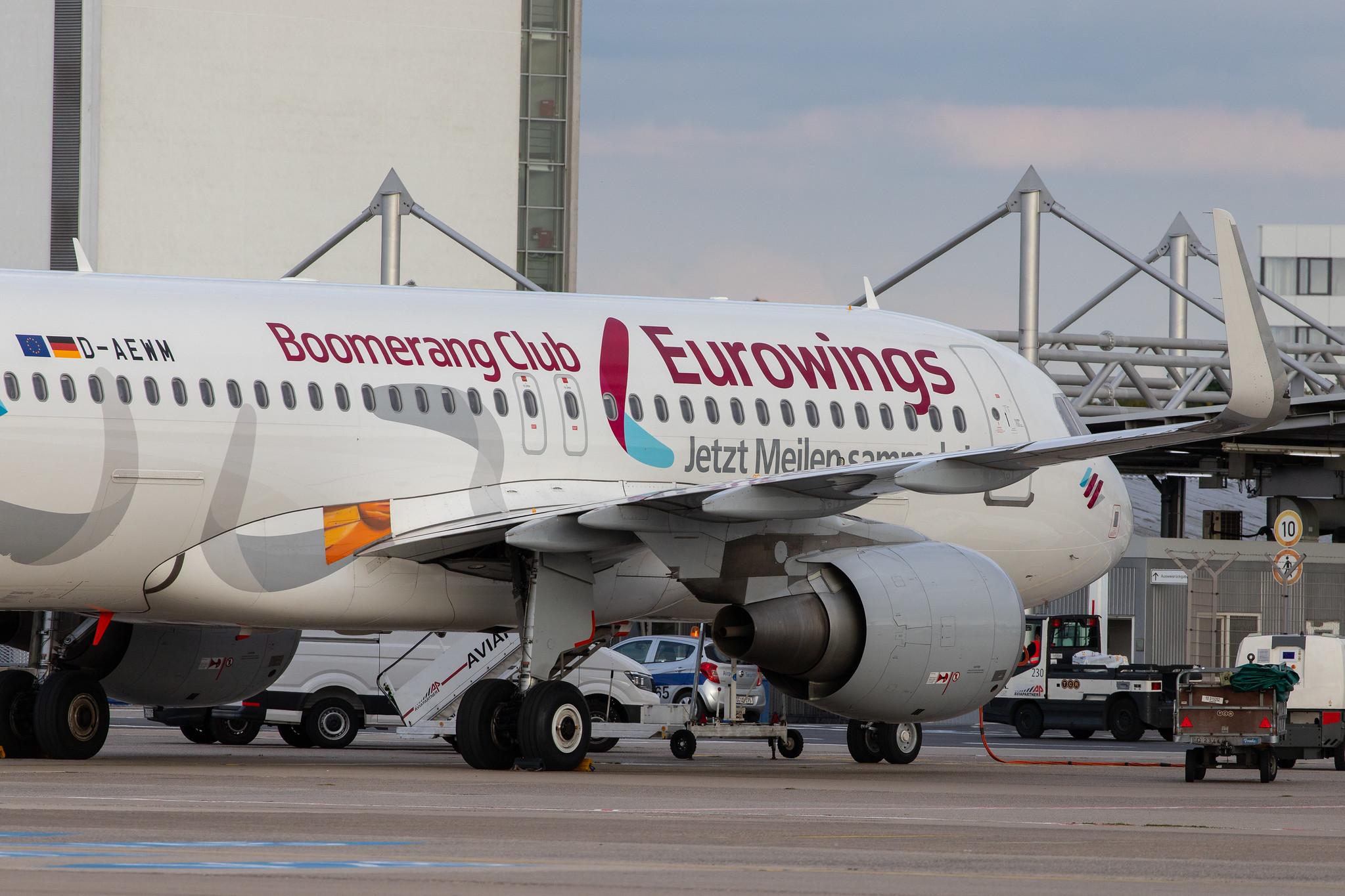 Düsseldorf Airport: Eurowings (EW / EWG) |  Livery: Boomerang Club Livery |  Airbus A320-214 A320 | D-AEWM | MSN 7259