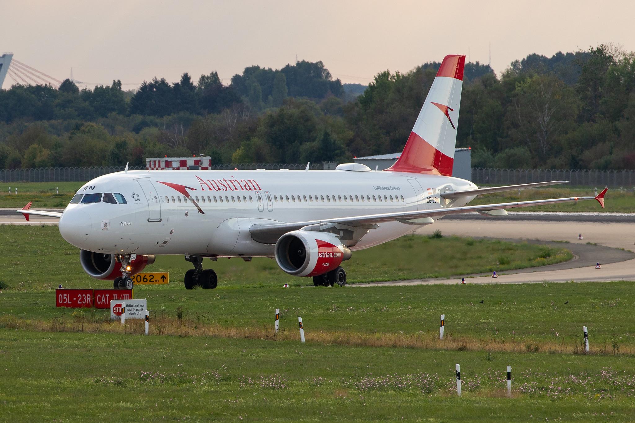 Düsseldorf Airport: Austrian Airlines (OS / AUA) |  Airbus A320-214 A320 | OE-LBN | MSN 0768