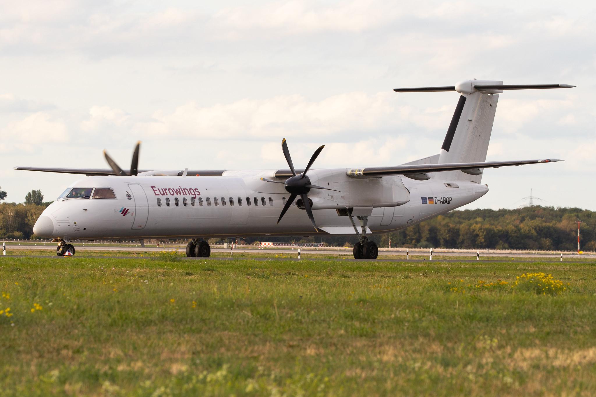 Düsseldorf Airport: Eurowings (EW / EWG) | Operator: Luftfahrtgesellschaft Walter |  De Havilland Canada Dash 8-400 DH8D | D-ABQP | MSN 4137
