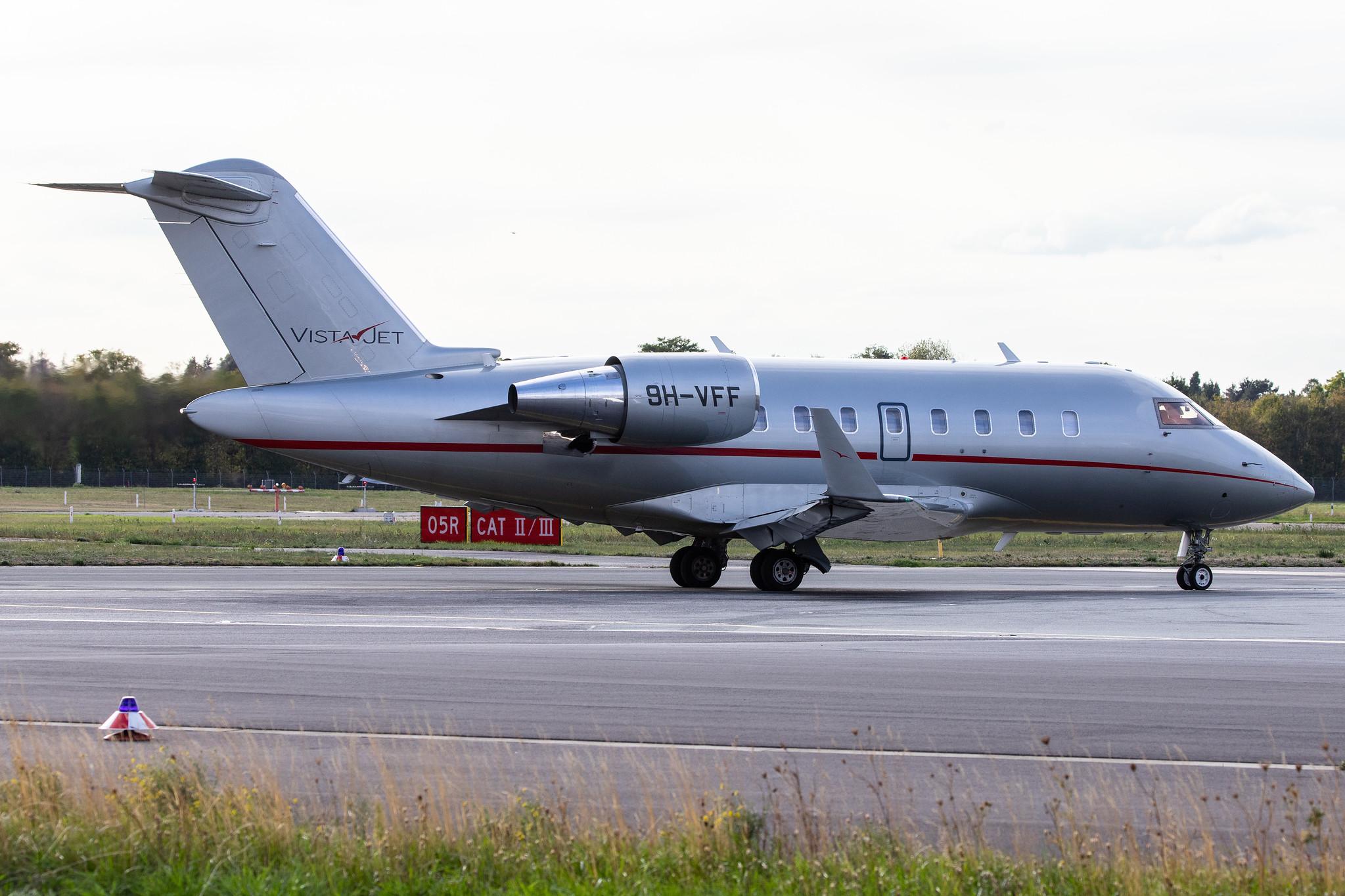 Düsseldorf Airport: VistaJet Malta (/ VJT) | Operator: VistaJet |  Bombardier Challenger 605 CL60 | 9H-VFF | MSN 5977