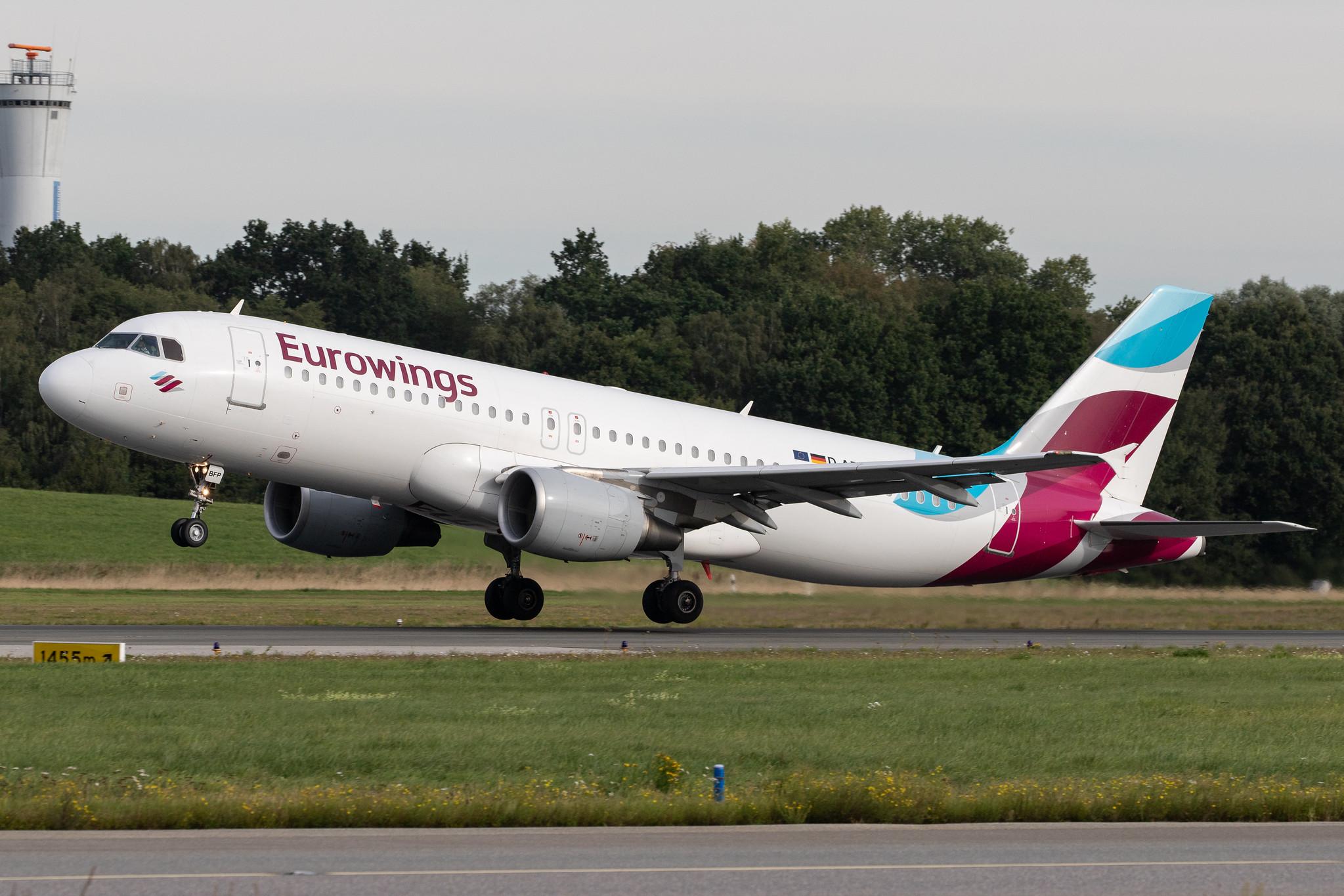 Hamburg Airport: Eurowings (EW / EWG) | Operator: Eurowings Europe |  Airbus A320-214 A320 | D-ABFP | MSN 4606