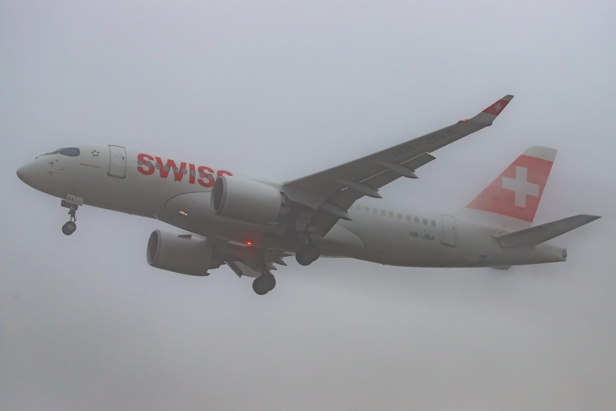 Frankfurt Airport: Swiss (LX / SWR) |  Airbus A220-100 BCS1 | HB-JBA | MSN 50010