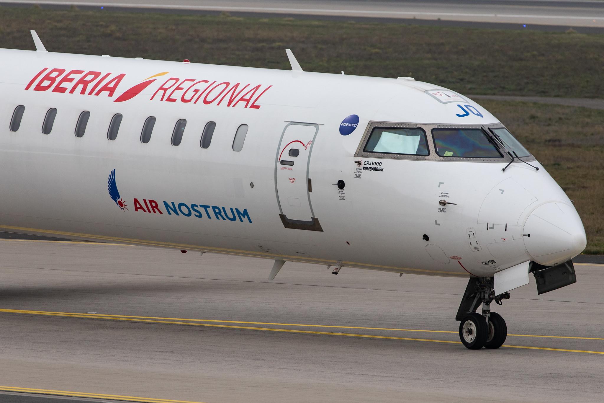 Frankfurt Airport: Iberia Regional (IB / IBE) | Operator: Air Nostrum |  Bombardier CRJ-1000 CRJX | EC-MJQ | MSN 19047