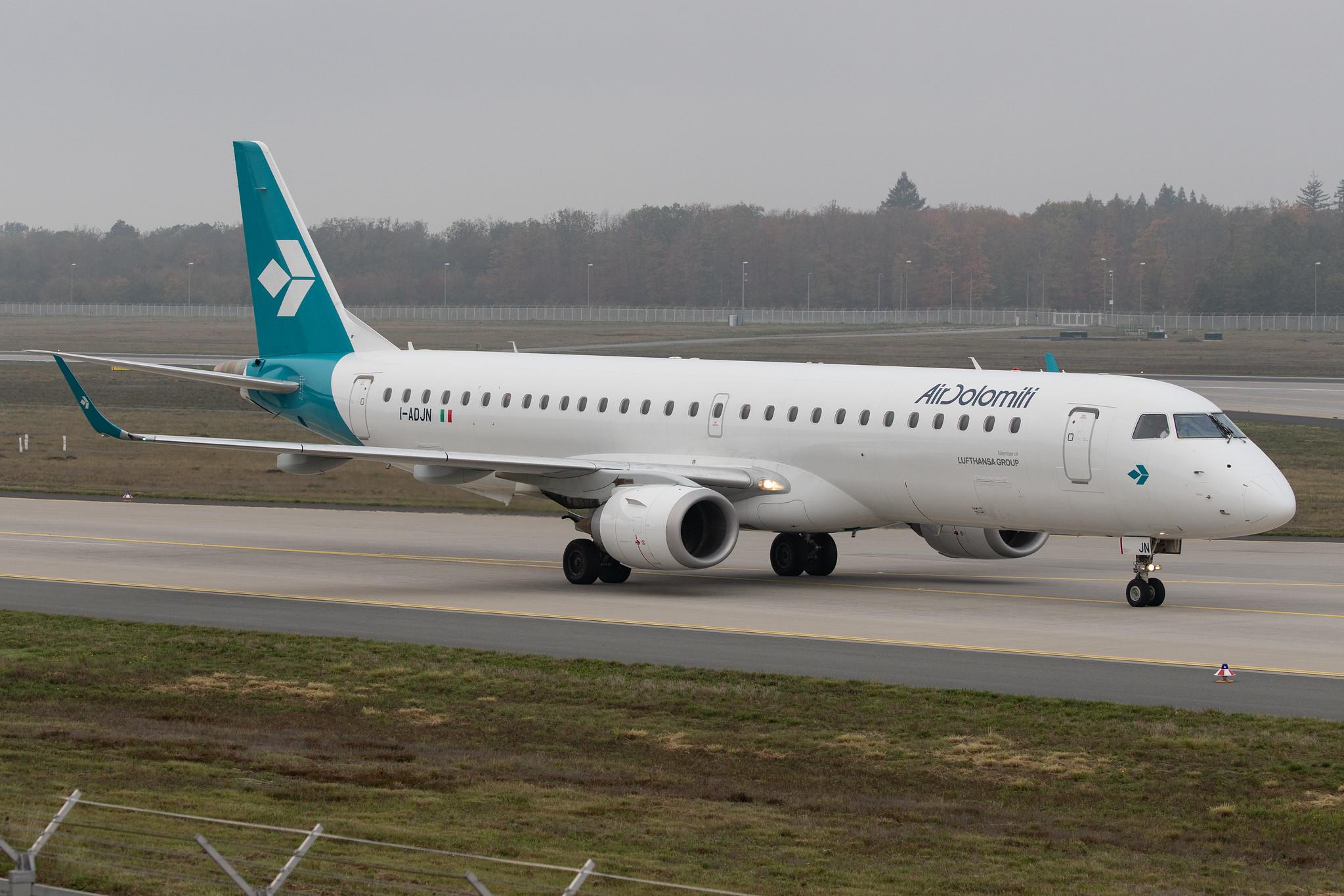 Frankfurt Airport: Air Dolomiti (EN / DLA) |  Embraer ERJ-195LR E195 | I-ADJN | MSN 19000270