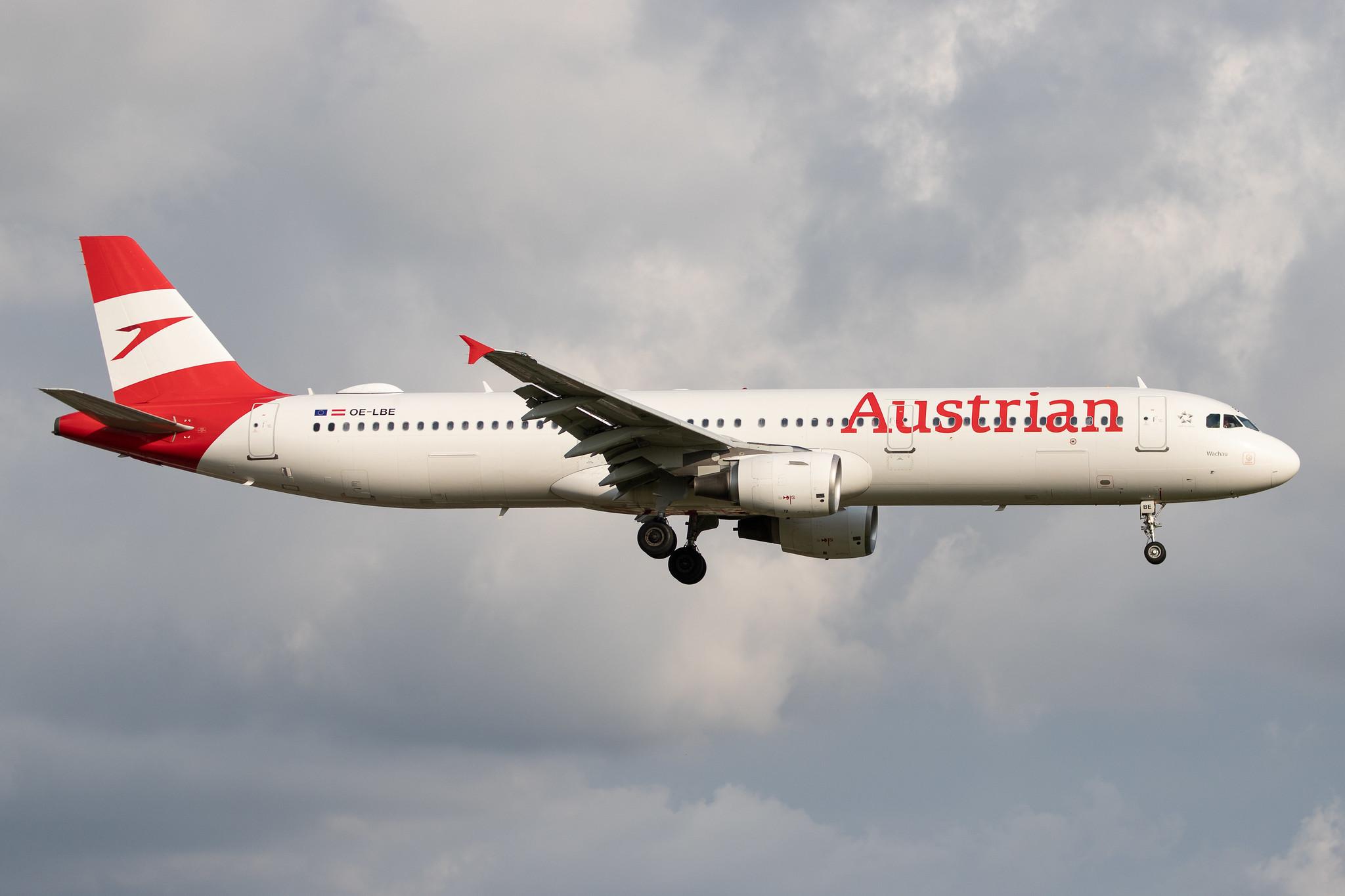 Hamburg Airport: Austrian Airlines (OS / AUA) |  Airbus A321-211 A321 | OE-LBE | MSN 0935