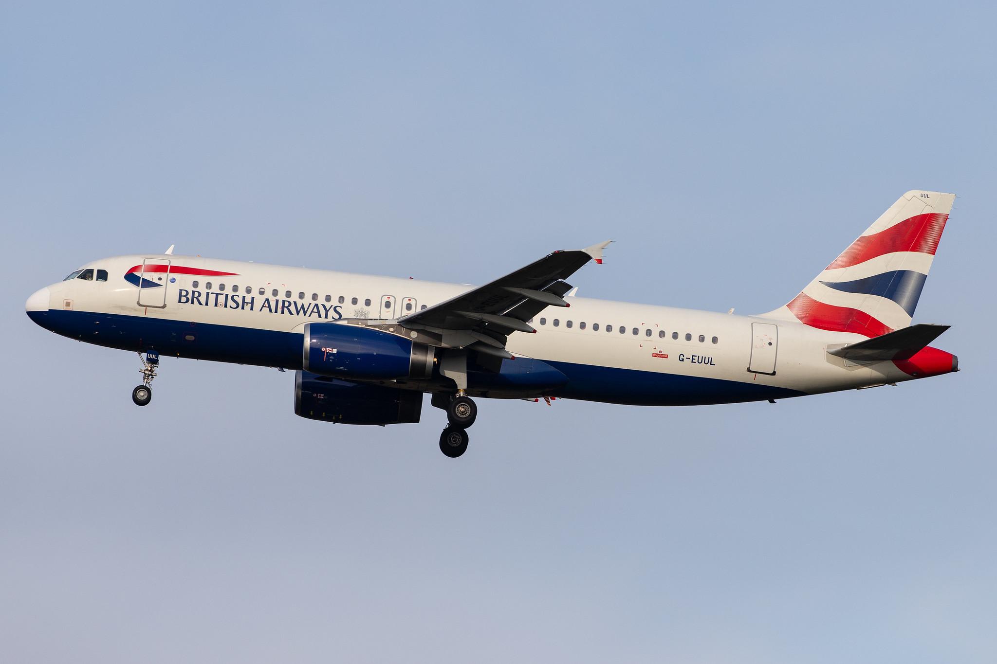 London Heathrow Airport: British Airways (BA / BAW) |  Airbus A320-232 A320 | G-EUUL | MSN 1708