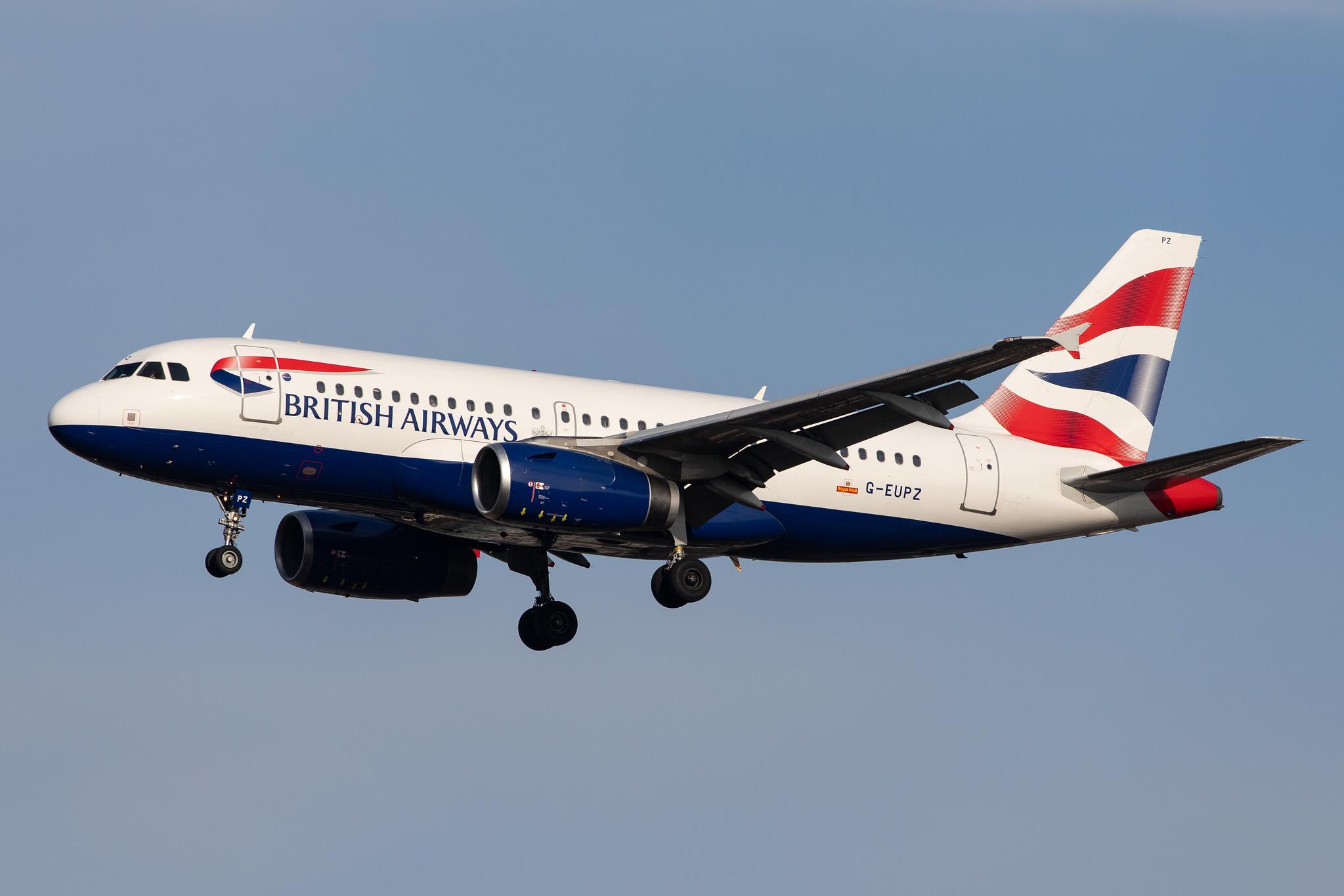 London Heathrow Airport: British Airways (BA / BAW) |  Airbus A319-131 A319 | G-EUPZ | MSN 1510