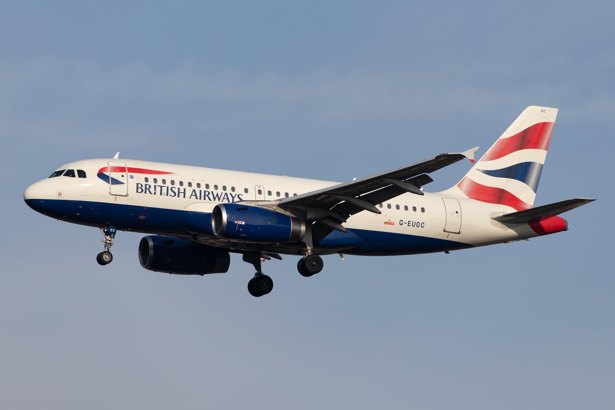London Heathrow Airport: British Airways (BA / BAW) |  Airbus A319-131 A319 | G-EUOC | MSN 1537