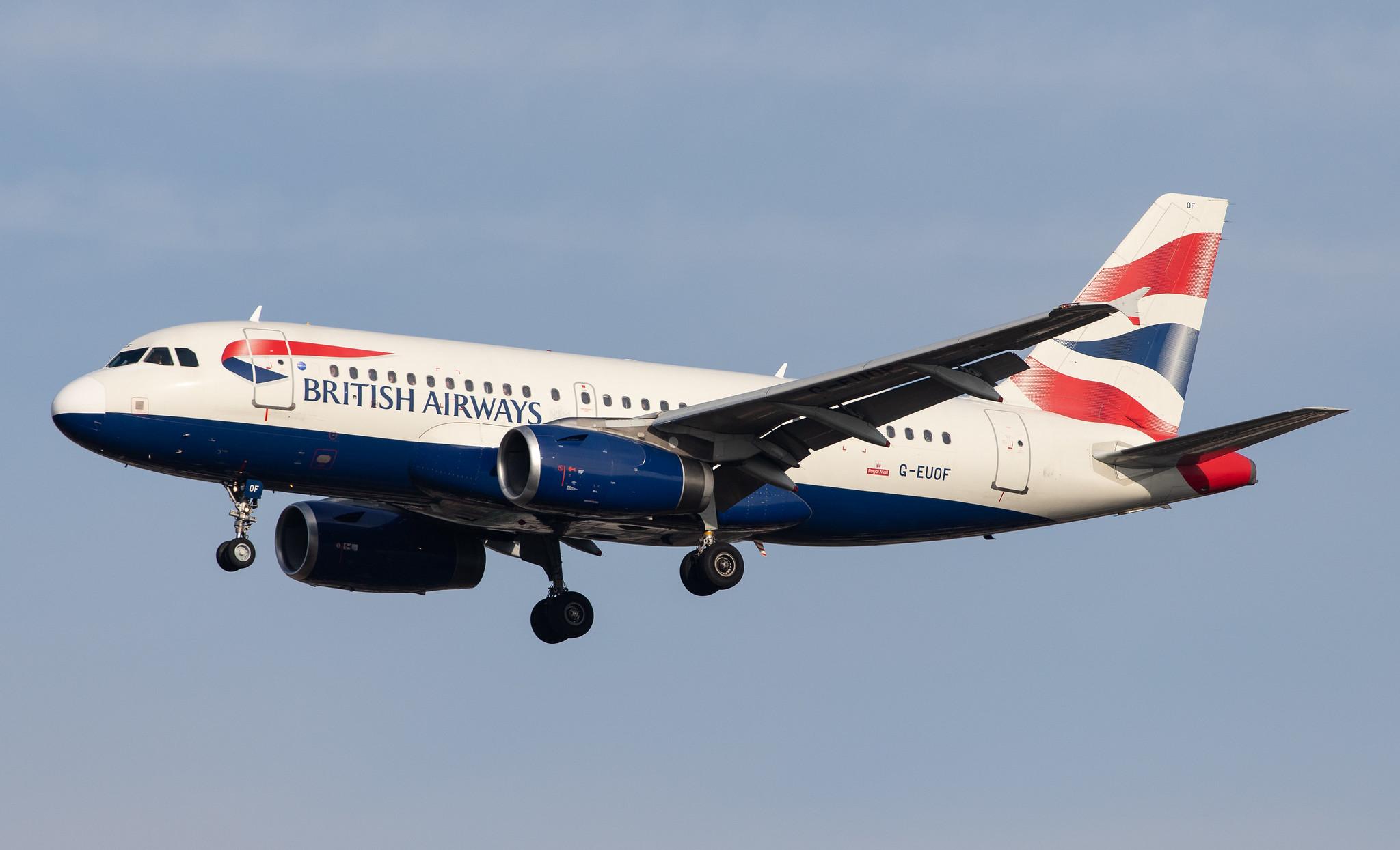 London Heathrow Airport: British Airways (BA / BAW) |  Airbus A319-131 A319 | G-EUOF | MSN 1590