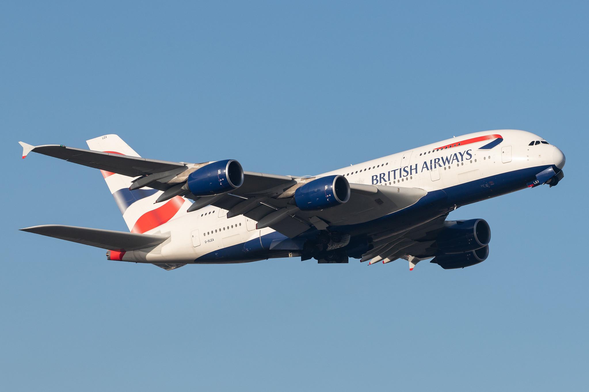 London Heathrow Airport: British Airways (BA / BAW) |  Airbus A380-841 A388 | G-XLEA | MSN 095