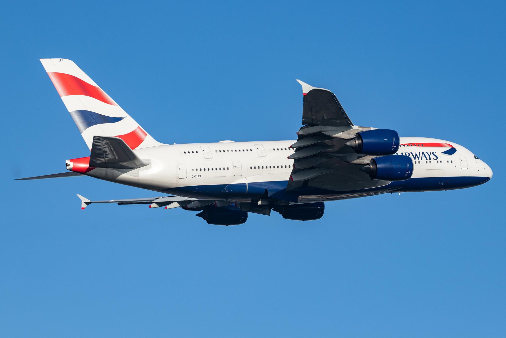 London Heathrow Airport: British Airways (BA / BAW) |  Airbus A380-841 A388 | G-XLEA | MSN 095