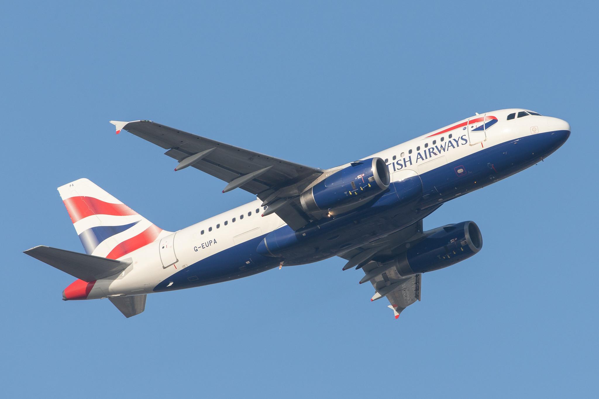 London Heathrow Airport: British Airways (BA / BAW) |  Airbus A319-131 A319 | G-EUPA | MSN 1082
