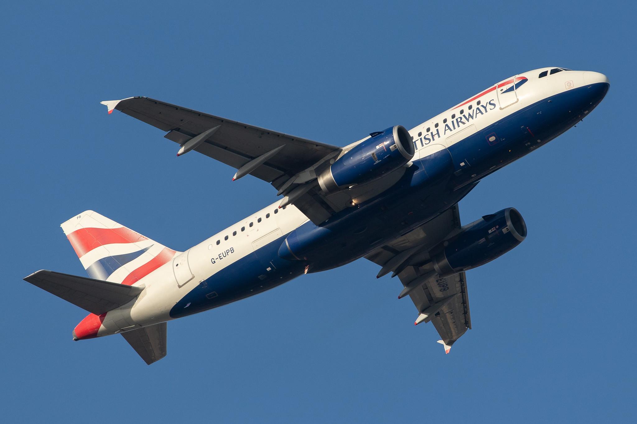 London Heathrow Airport: British Airways (BA / BAW) |  Airbus A319-131 A319 | G-EUPB | MSN 1115