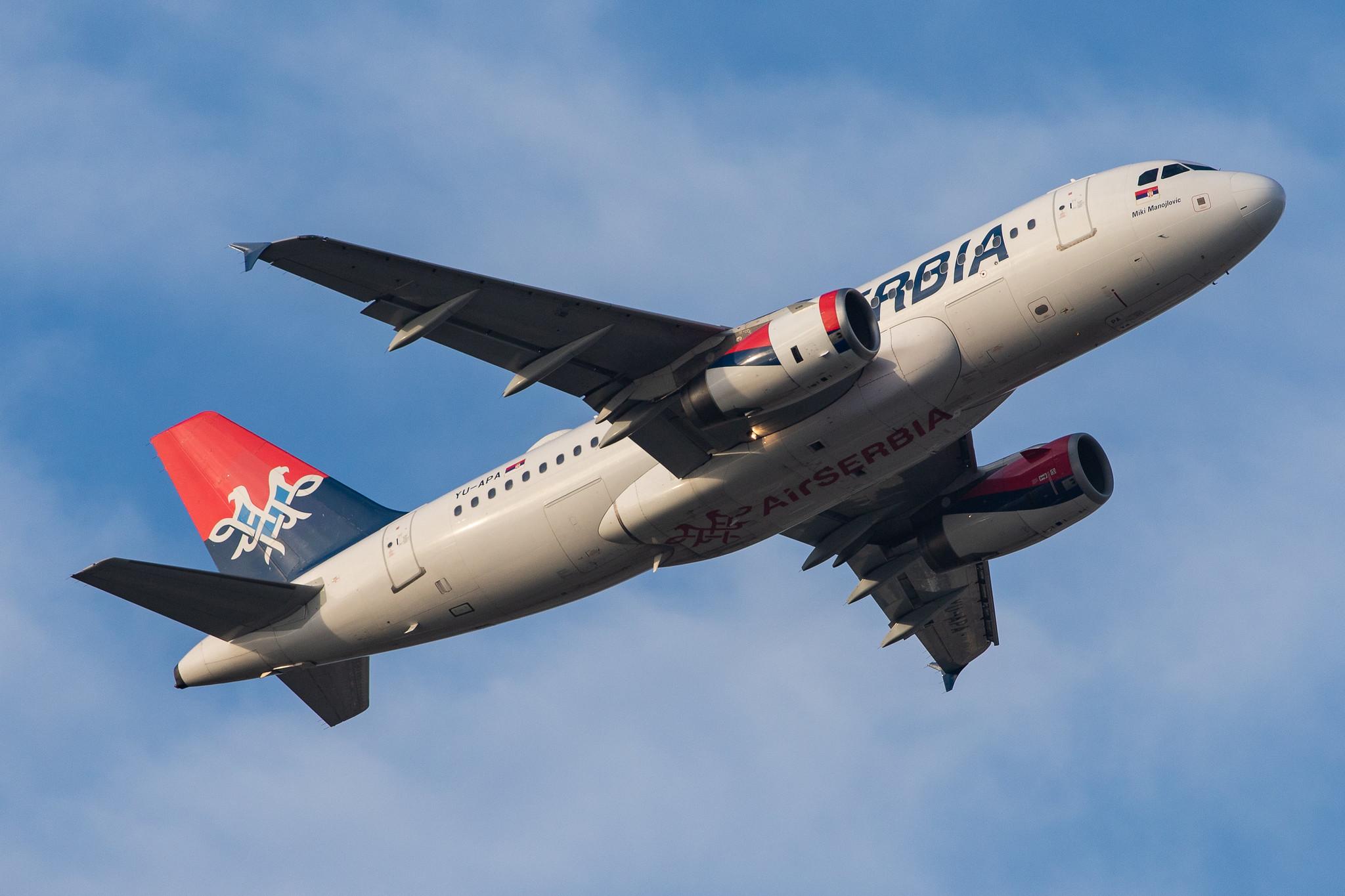 London Heathrow Airport: AirSERBIA (JU / ASL) |  Airbus A319-132 A319 | YU-APA | MSN 2277