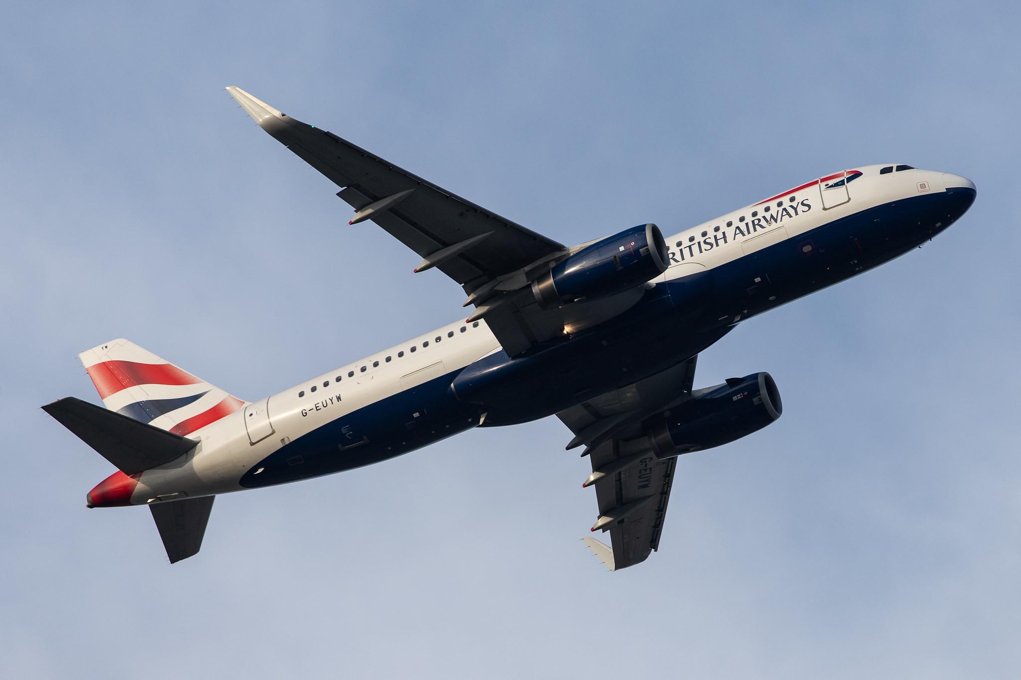 London Heathrow Airport: British Airways (BA / BAW) |  Airbus A320-232 A320 | G-EUYW | MSN 6129