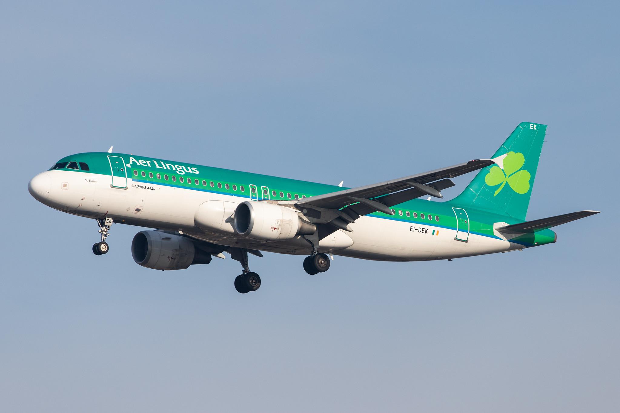 London Heathrow Airport: Aer Lingus (EI / EIN) |  Airbus A320-214 A320 | EI-DEK | MSN 2399