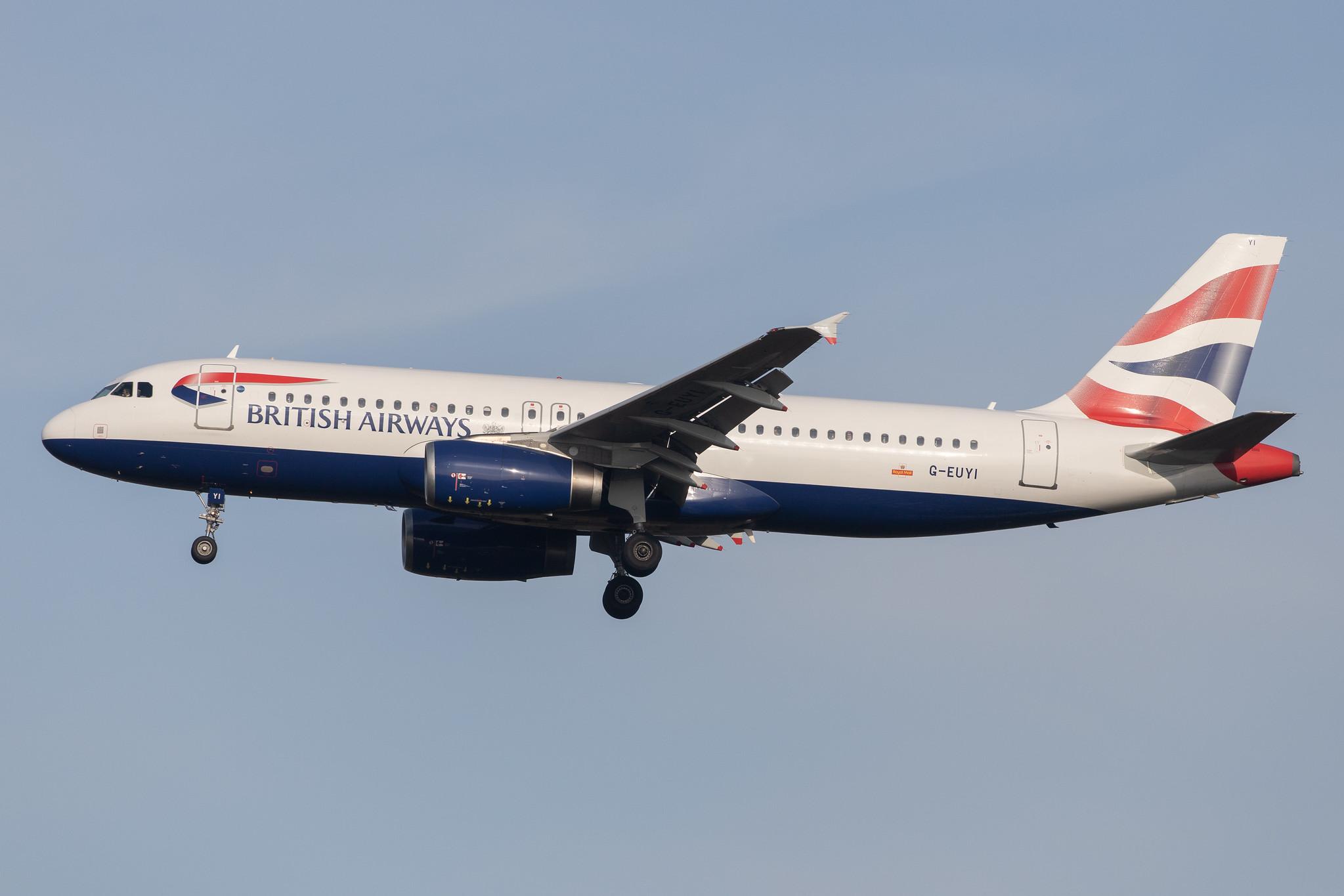 London Heathrow Airport: British Airways (BA / BAW) |  Airbus A320-232 A320 | G-EUYI | MSN 4306