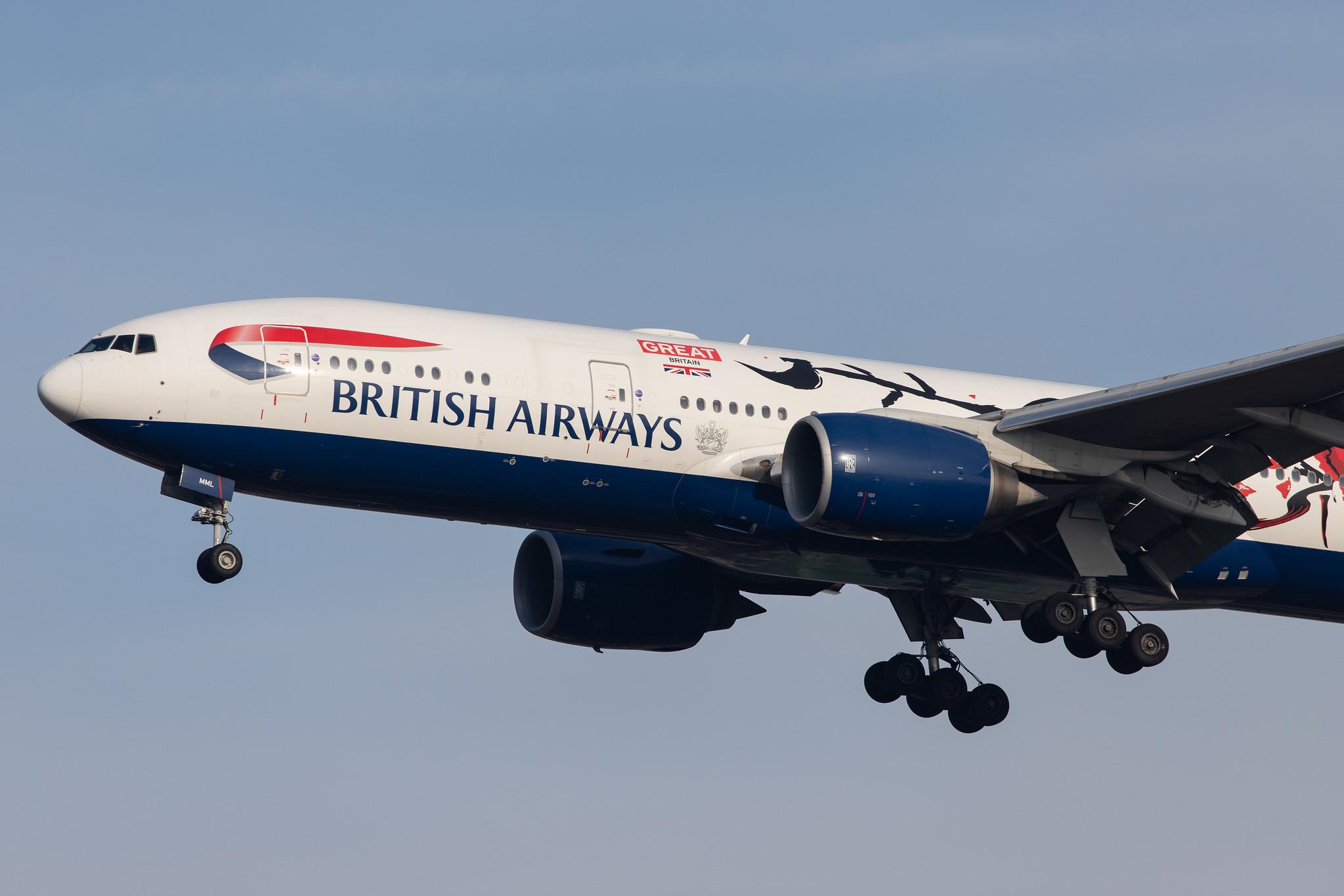 London Heathrow Airport: British Airways (BA / BAW) |  Livery: GREAT Festival of Creativity |  Boeing 777-236(ER) B772 | G-YMML | MSN 30313