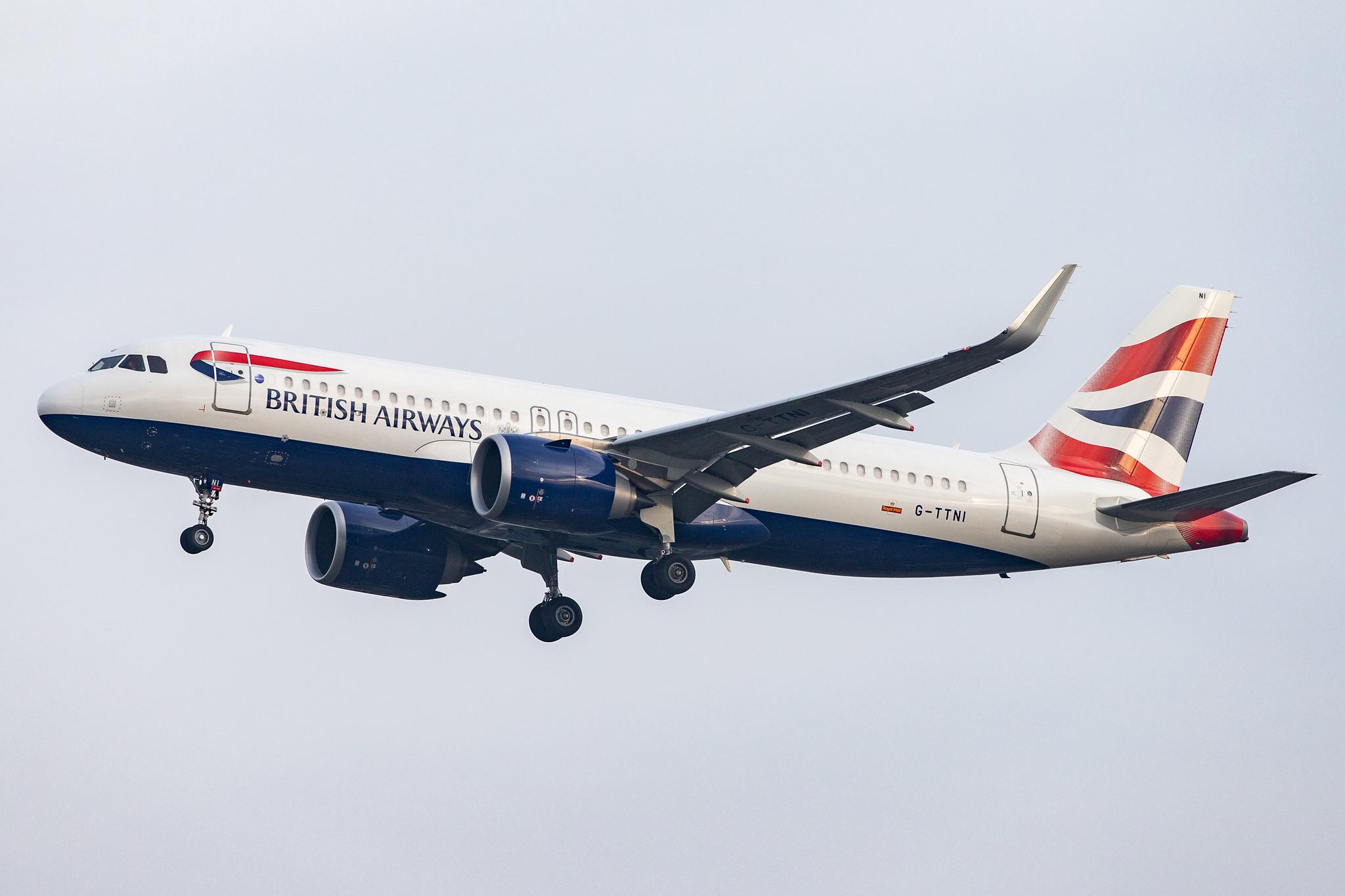 London Heathrow Airport: British Airways (BA / BAW) |  Airbus A320-251N A20N | G-TTNI | MSN 8767
