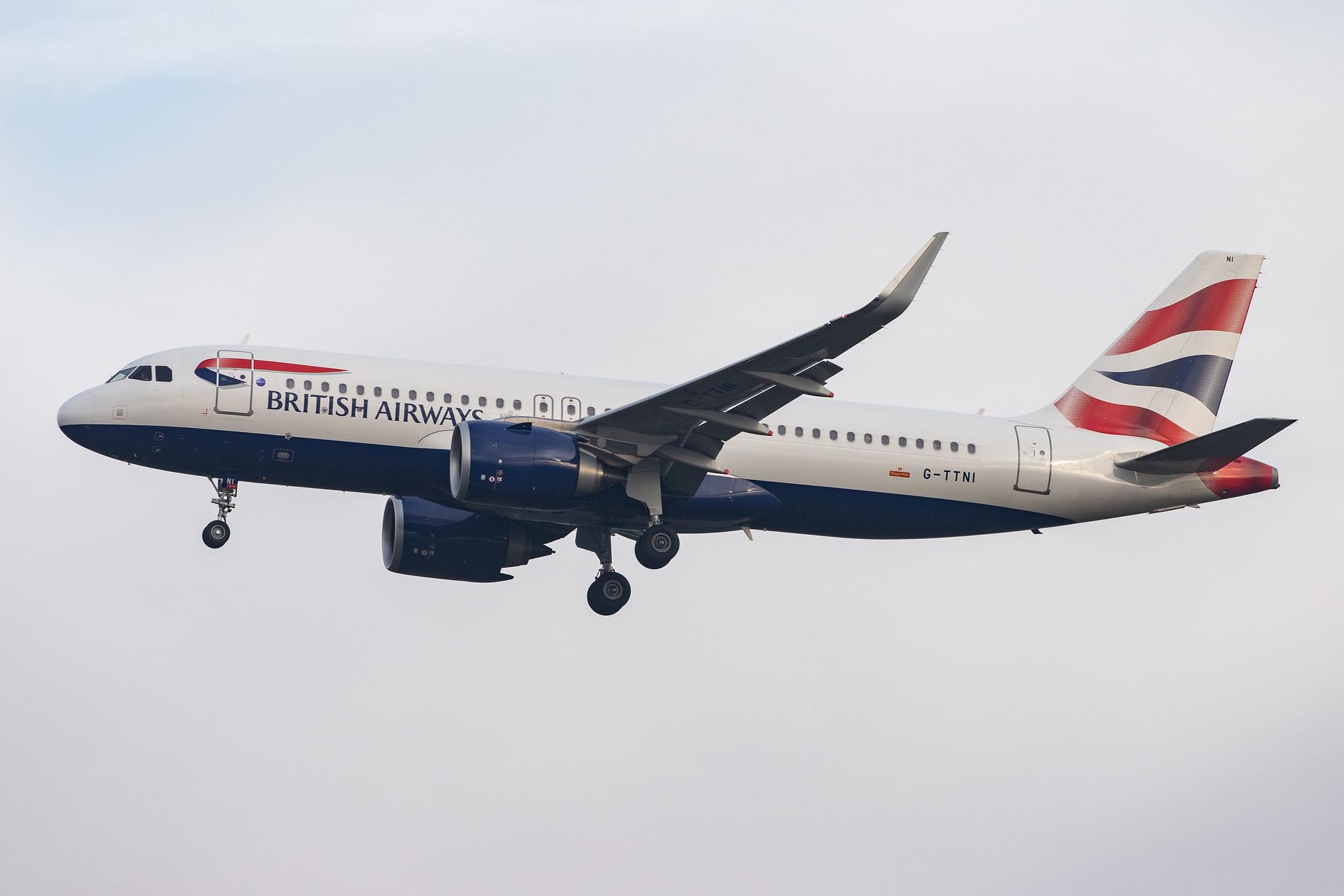 London Heathrow Airport: British Airways (BA / BAW) |  Airbus A320-251N A20N | G-TTNI | MSN 8767