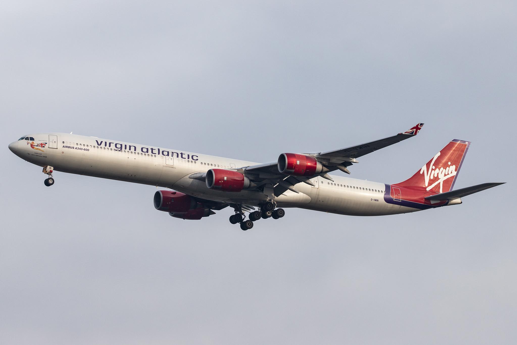 London Heathrow Airport: Virgin Atlantic (VS / VIR) |  Airbus A340-642 A346 | G-VWIN | MSN 0736