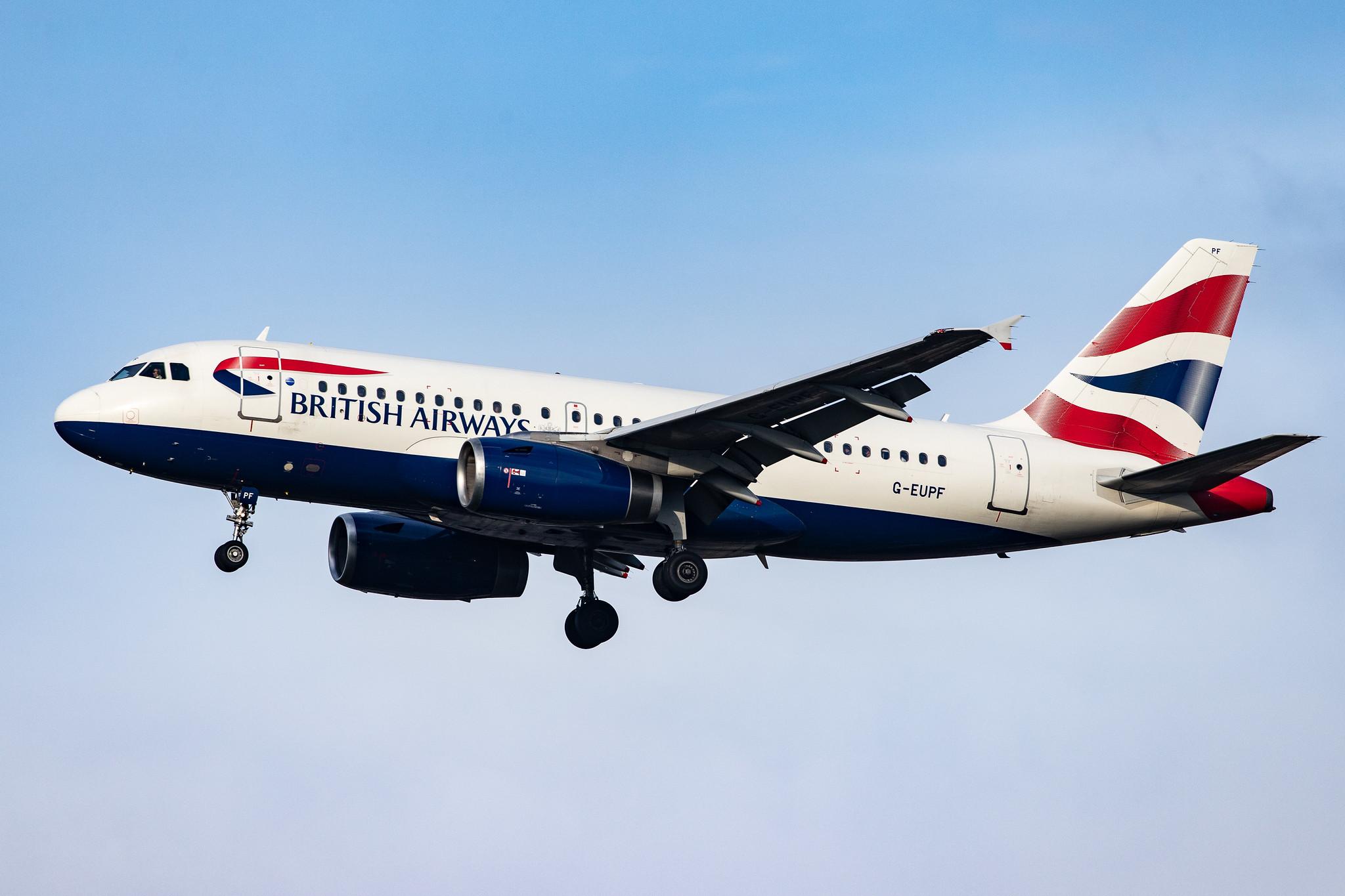 London Heathrow Airport: British Airways (BA / BAW) |  Airbus A319-131 A319 | G-EUPF | MSN 1197