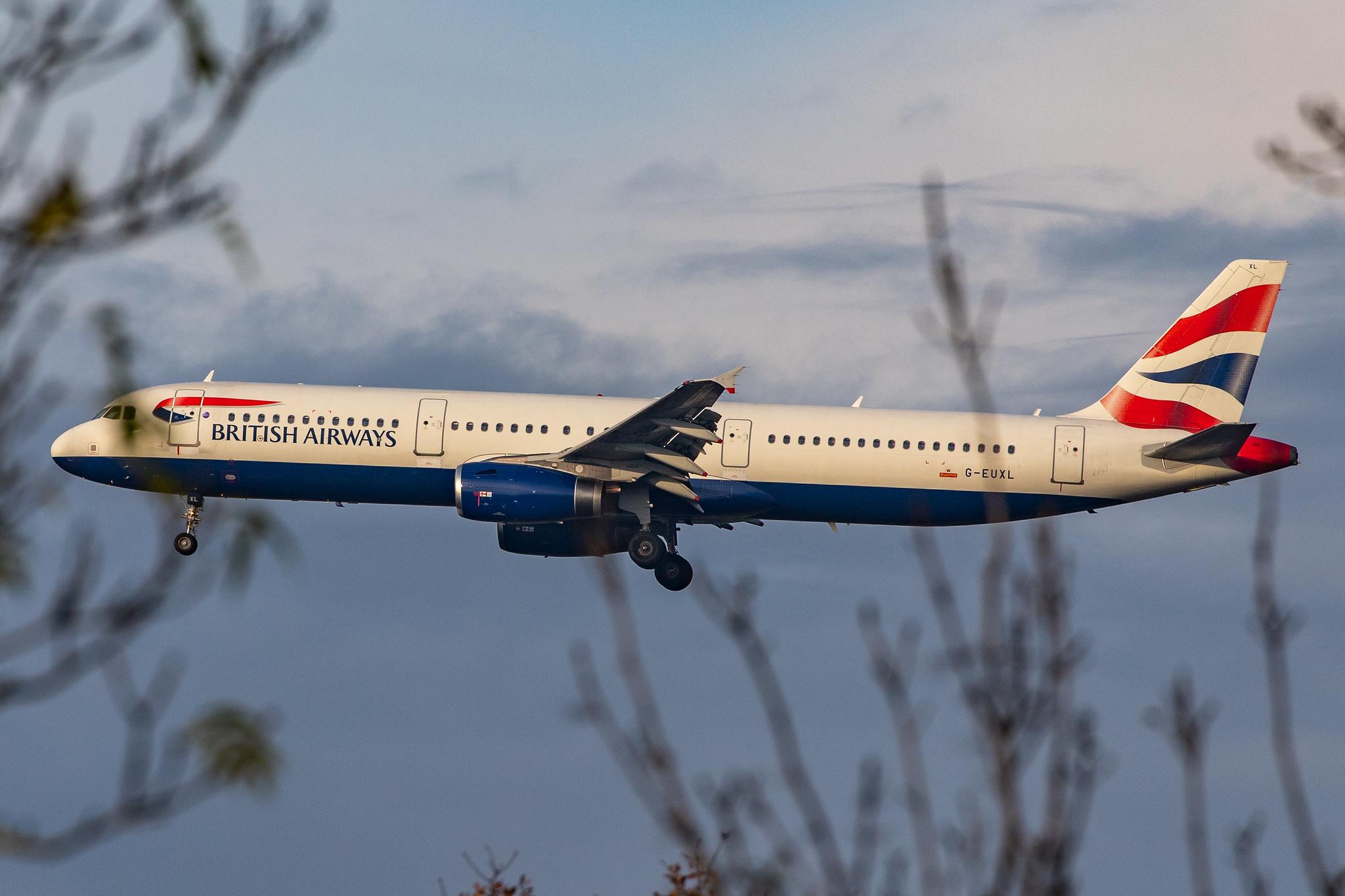 London Heathrow Airport: British Airways (BA / BAW) |  Airbus A321-231 A321 | G-EUXL | MSN 3254