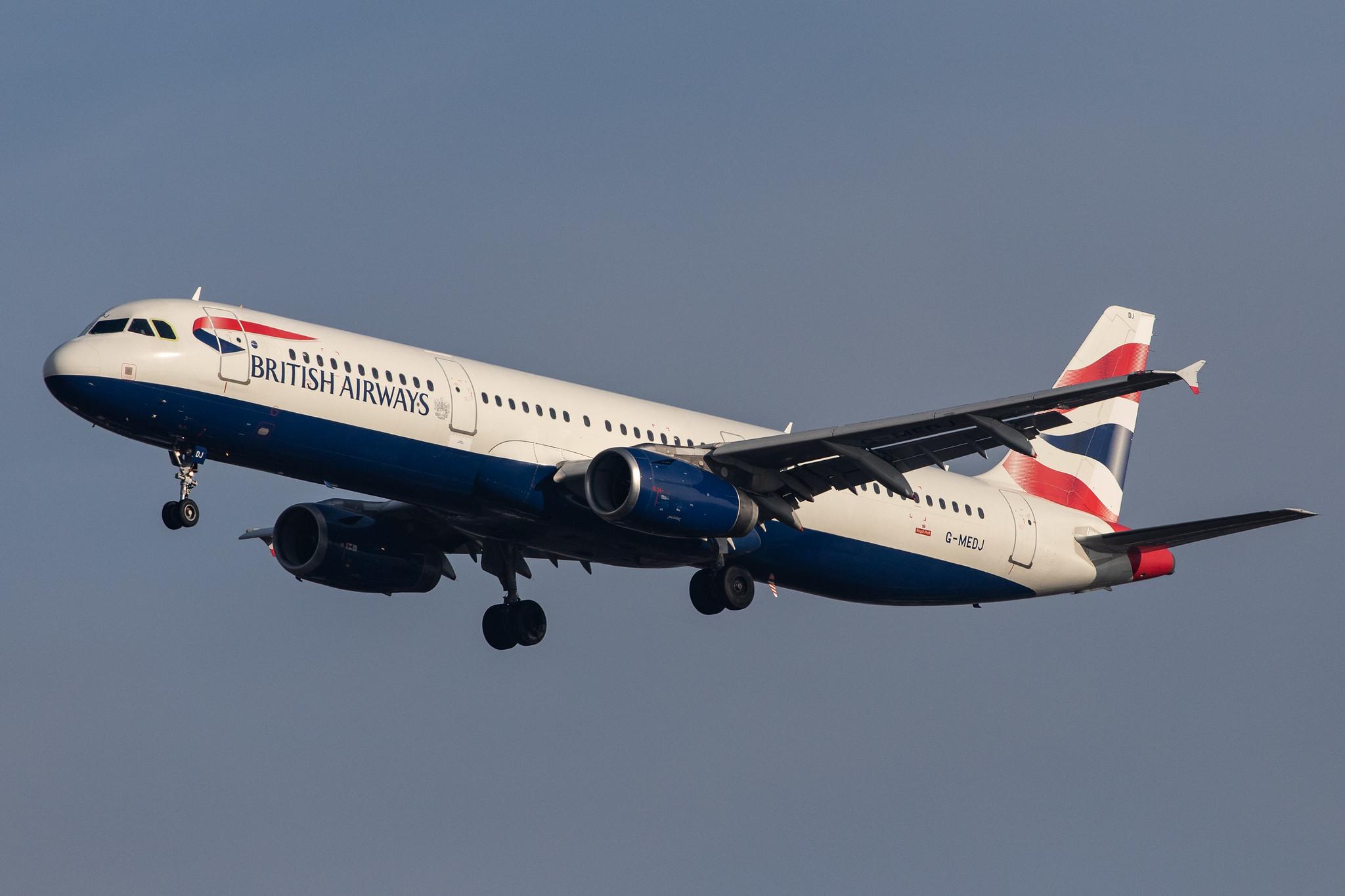 London Heathrow Airport: British Airways (BA / BAW) |  Airbus A321-231 A321 | G-MEDJ | MSN 2190