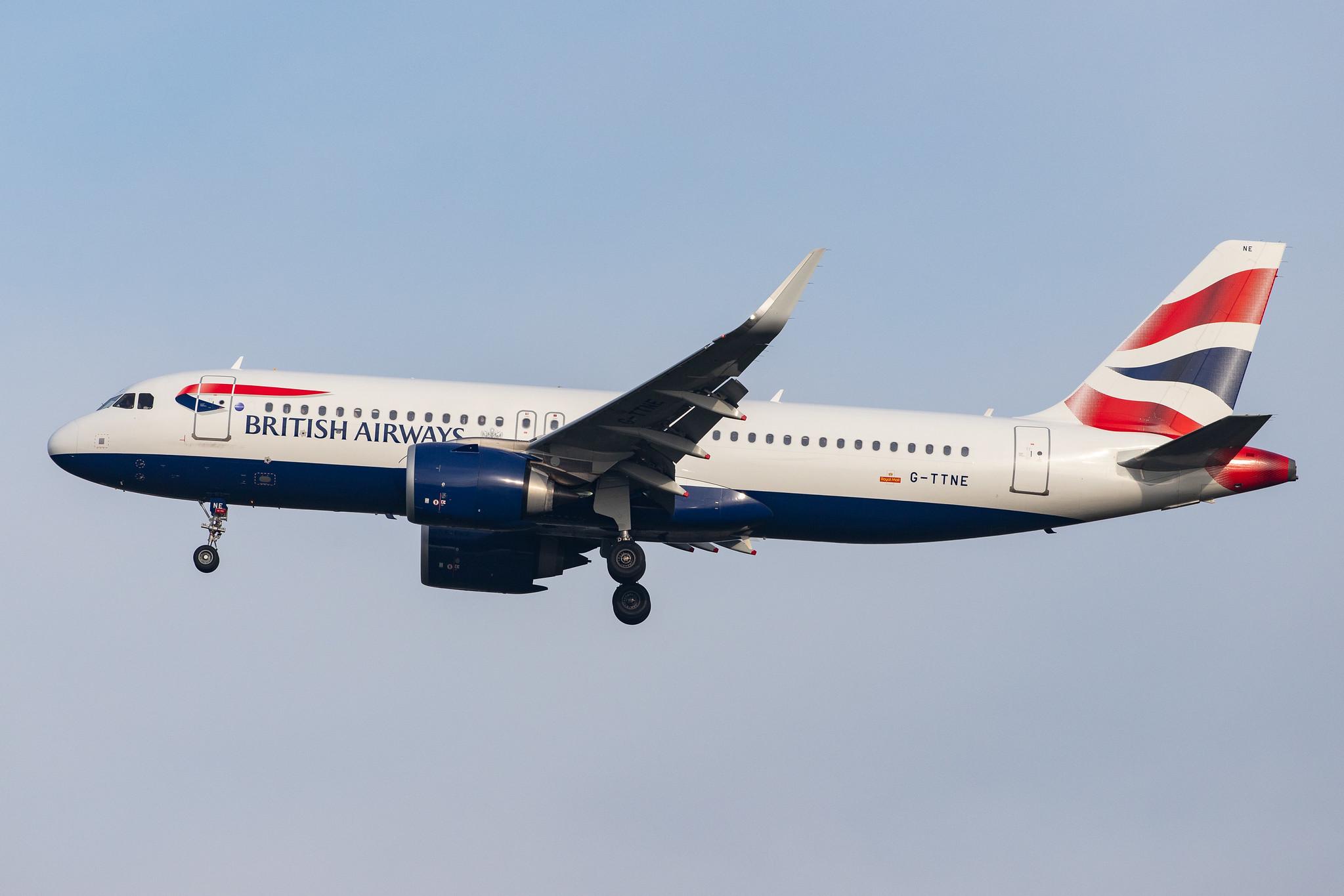 London Heathrow Airport: British Airways (BA / BAW) |  Airbus A320-251N A20N | G-TTNE | MSN 8365