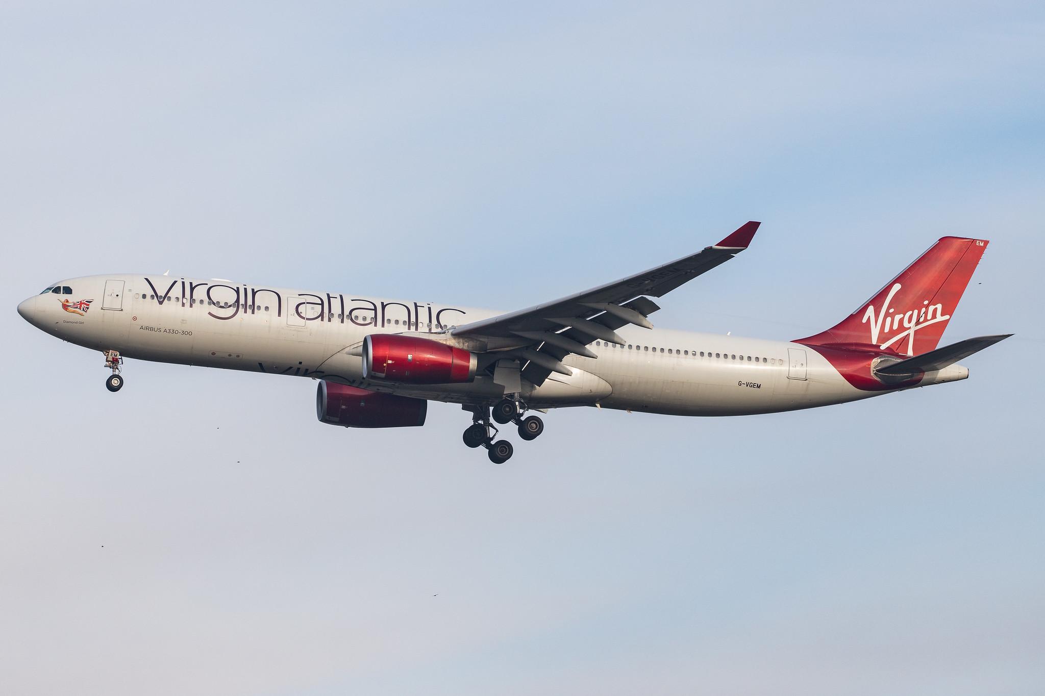 London Heathrow Airport: Virgin Atlantic (VS / VIR) |  Airbus A330-343 A333 | G-VGEM | MSN 1215