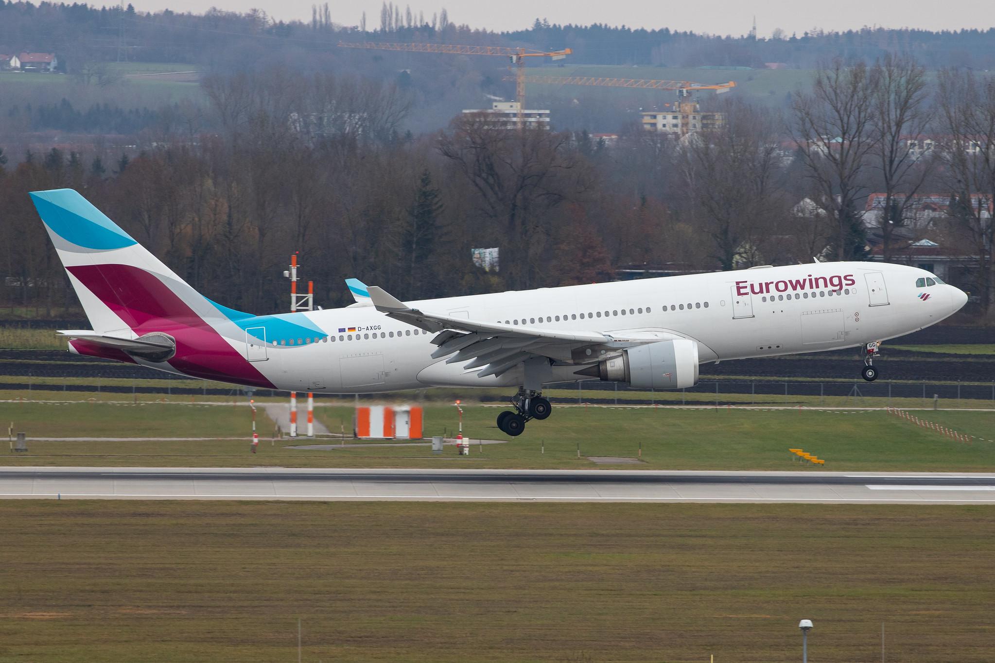 Munich Airport: Eurowings (EW / EWG) | Operator: SunExpress Deutschland |  Airbus A330-203 A332 | D-AXGG | MSN 0504