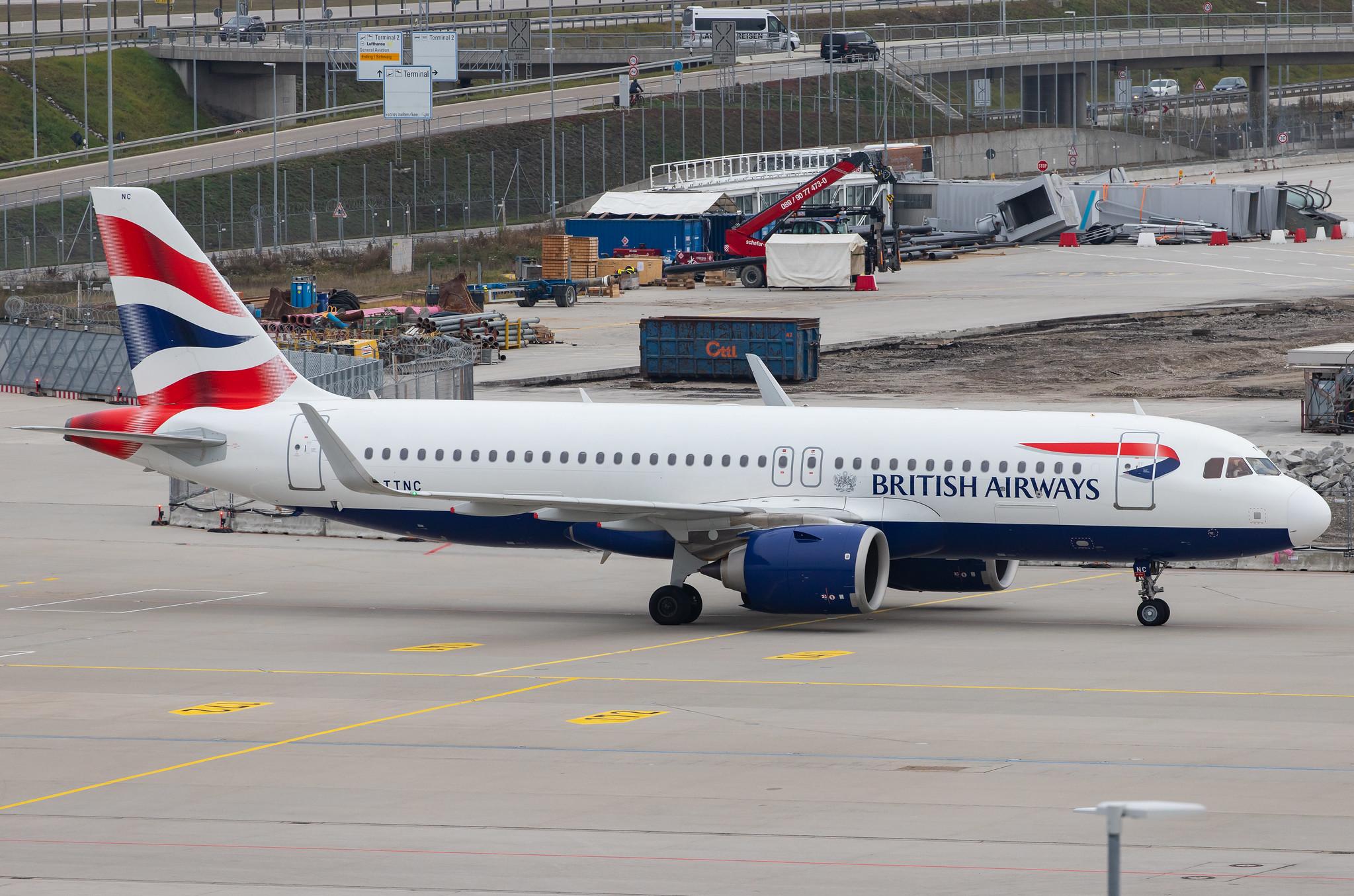 Munich Airport: British Airways (BA / BAW) |  Airbus A320-251N A20N | G-TTNC | MSN 8173
