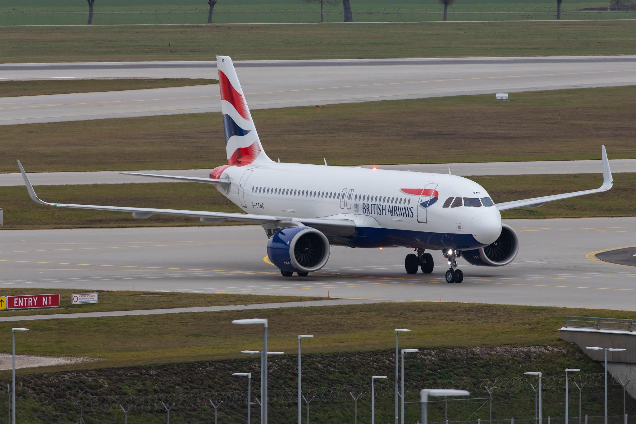 Munich Airport: British Airways (BA / BAW) |  Airbus A320-251N A20N | G-TTNC | MSN 8173